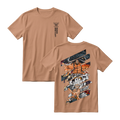 Anime One Piece Monkey D. Luffy Short Sleeve Tee - ALMOND