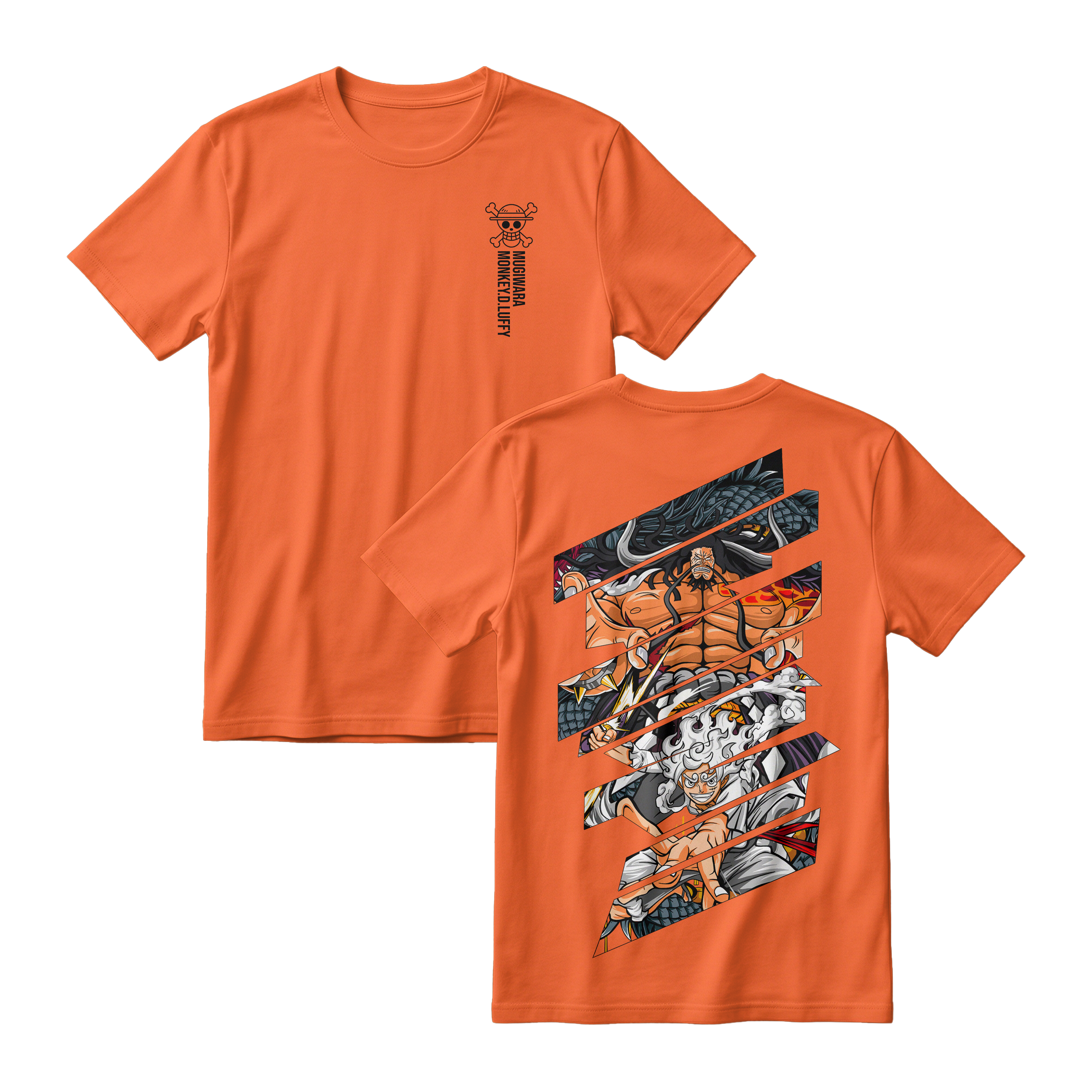 Anime One Piece Monkey D. Luffy Short Sleeve Tee - BRICK