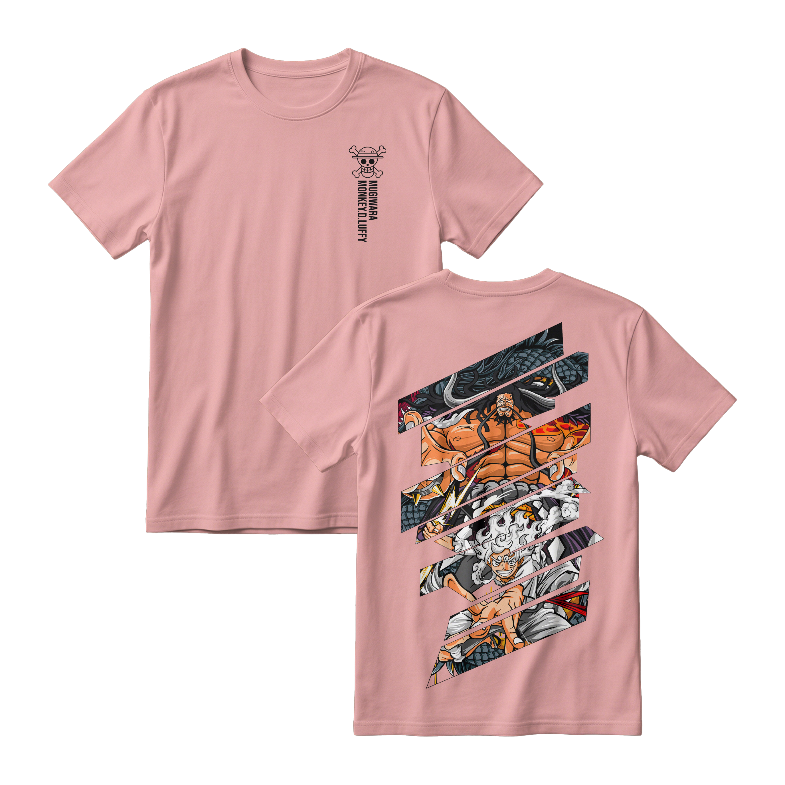 Anime One Piece Monkey D. Luffy Short Sleeve Tee - COTTON-CANDY