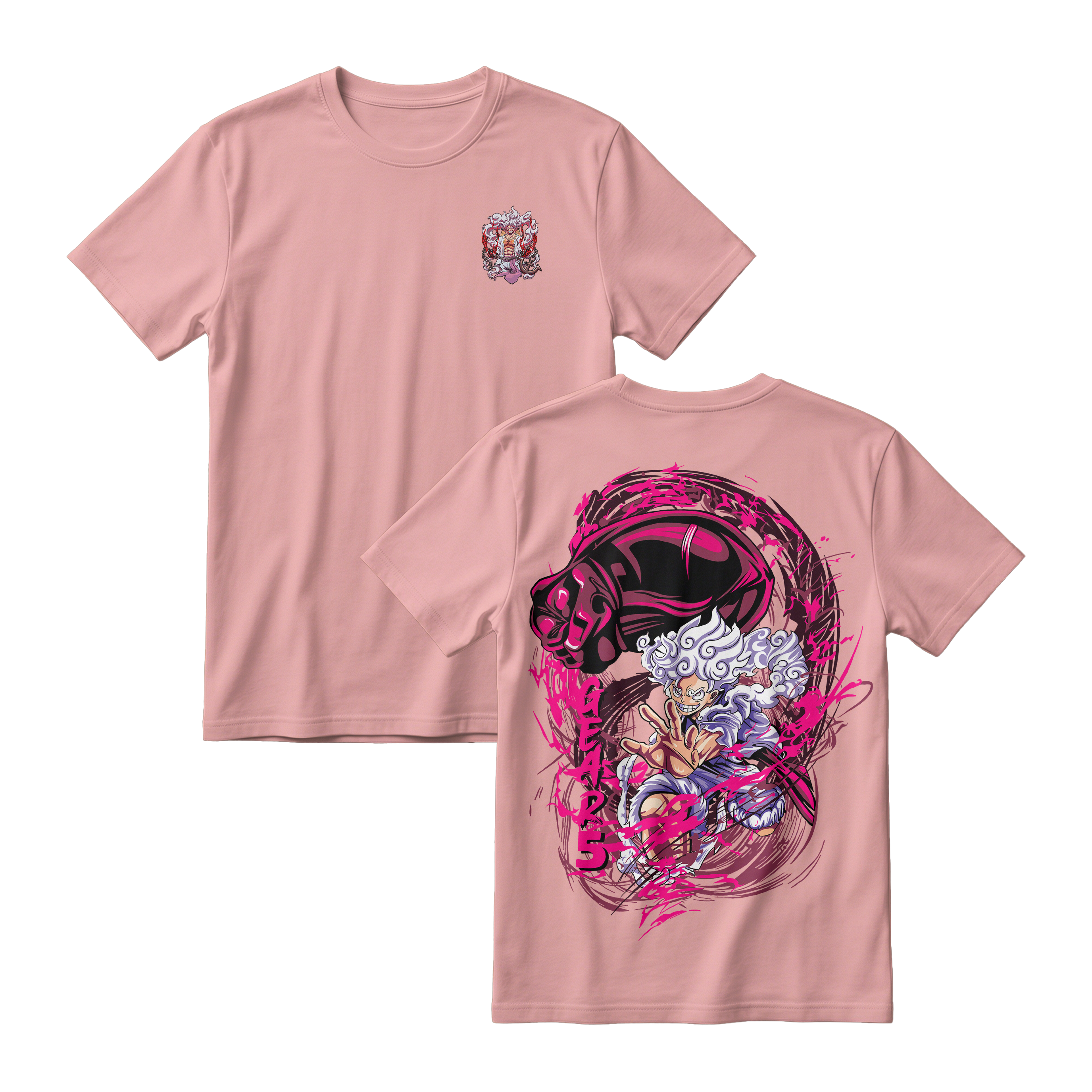 Anime One Piece Monkey D. Luffy Short Sleeve Tee - COTTON-CANDY
