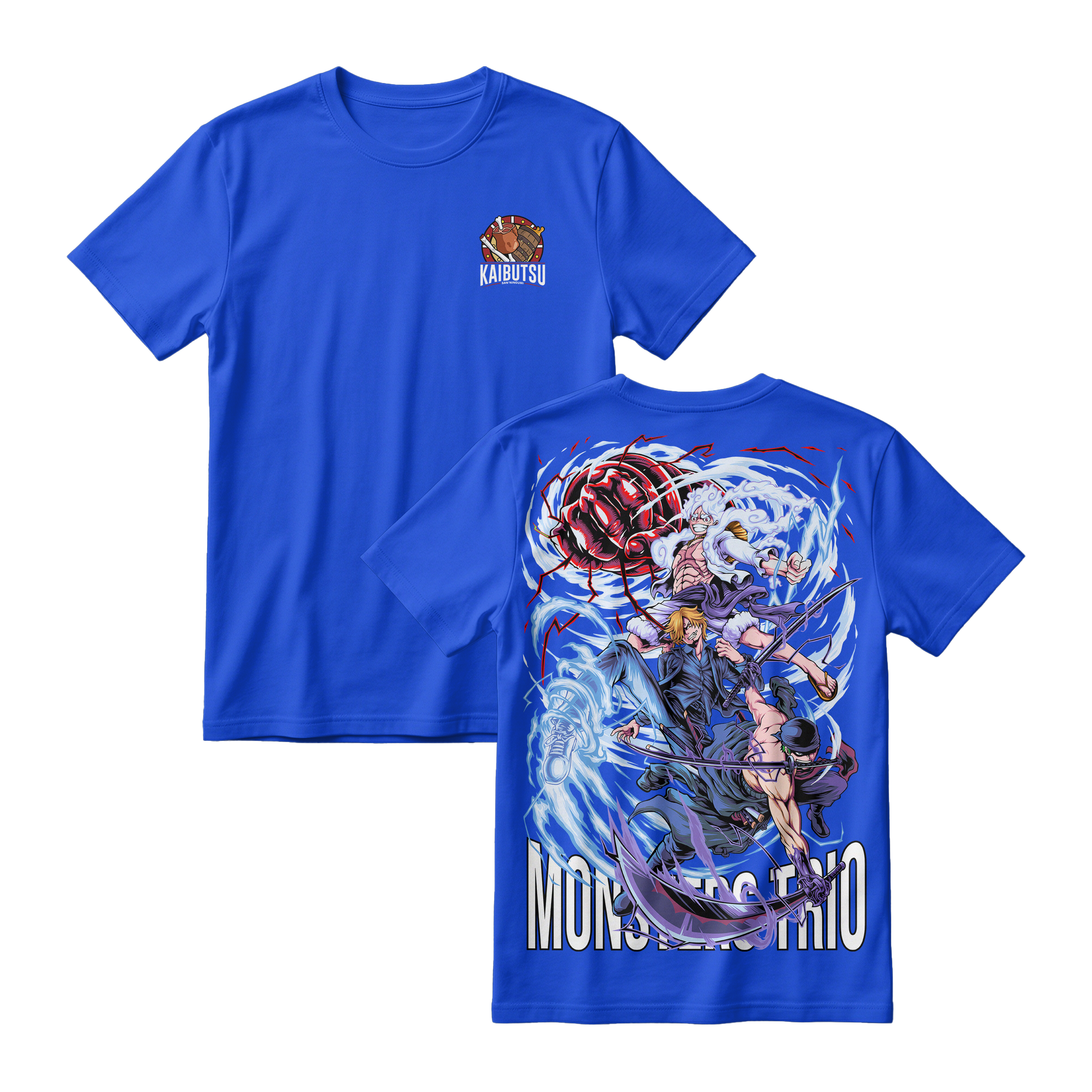 Anime One Piece Monster Trio Short Sleeve Tee - BENHUR