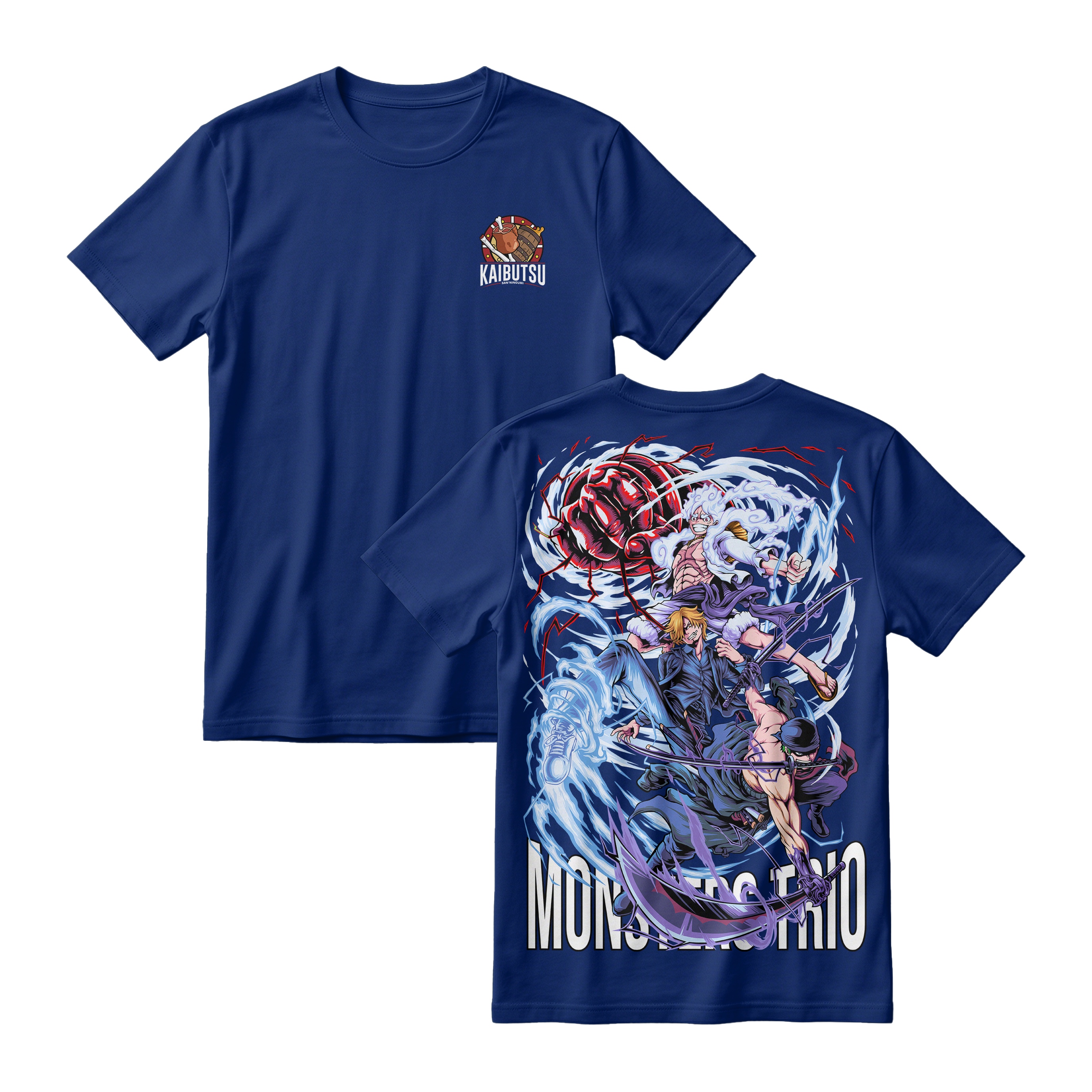 Anime One Piece Monster Trio Short Sleeve Tee - RZM009