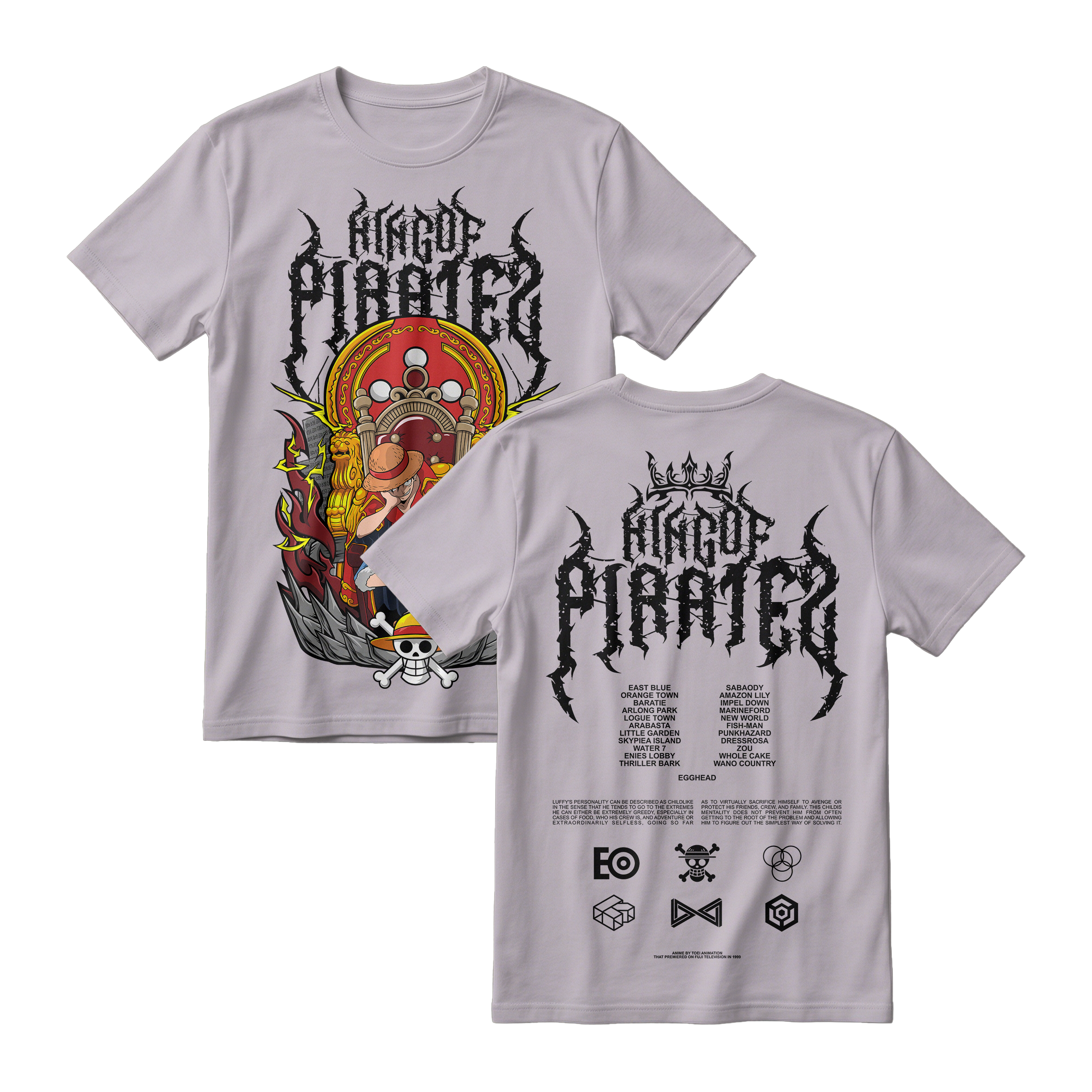 Anime One Piece Monkey D. Luffy King Of Pirates Short Sleeve Tee - RZM019