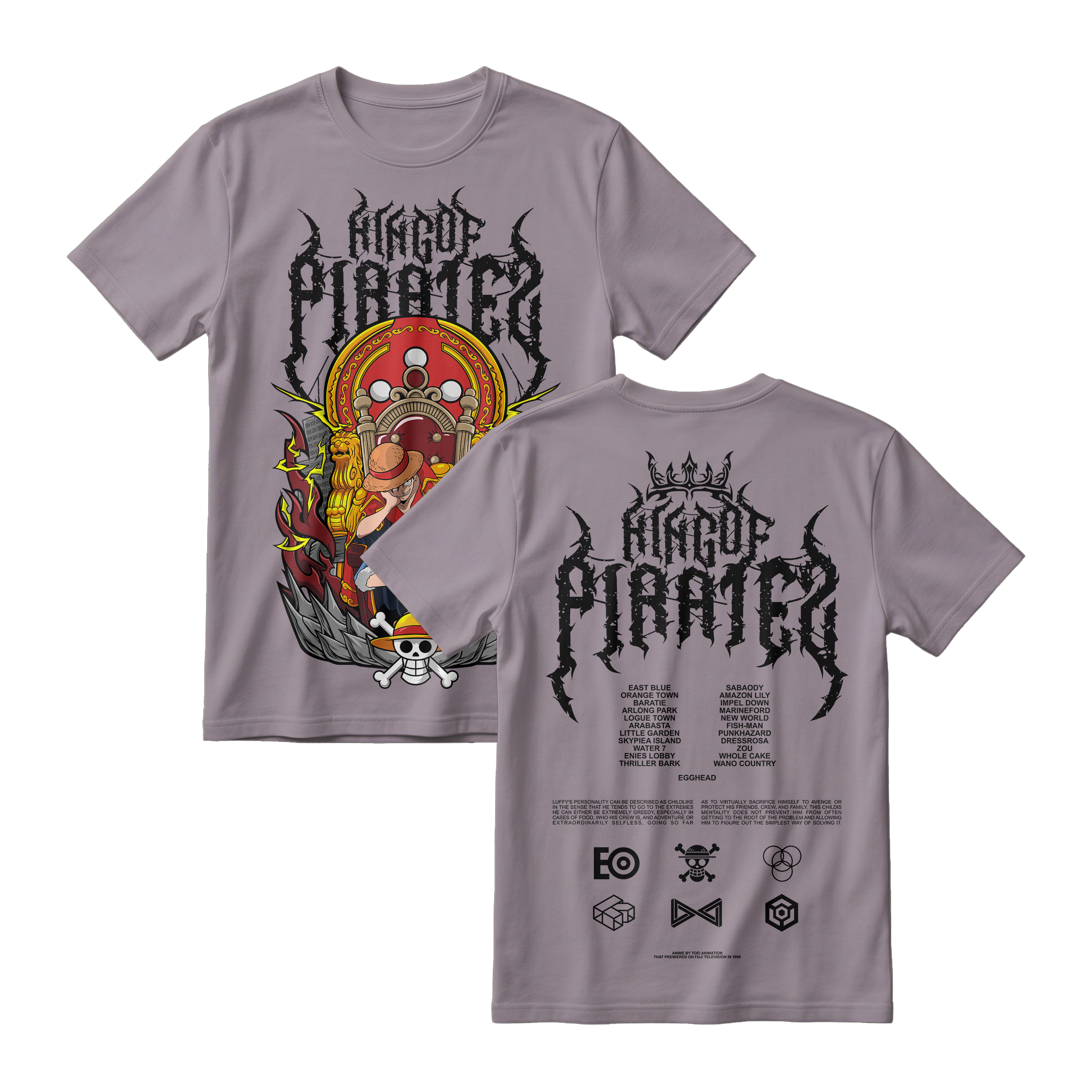 Anime One Piece Monkey D. Luffy King Of Pirates Short Sleeve Tee - RZM019