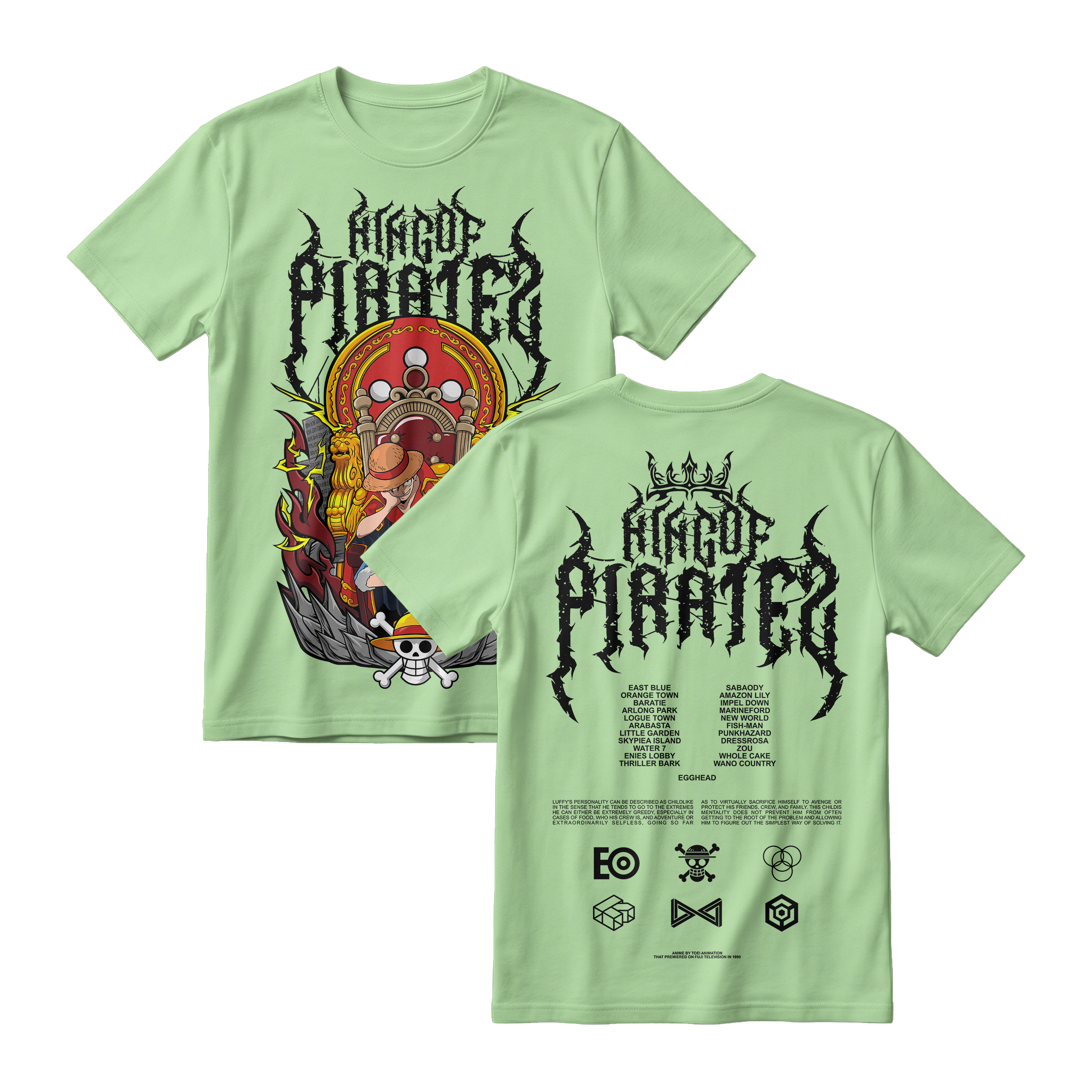 Anime One Piece Monkey D. Luffy King Of Pirates Short Sleeve Tee - RZM019