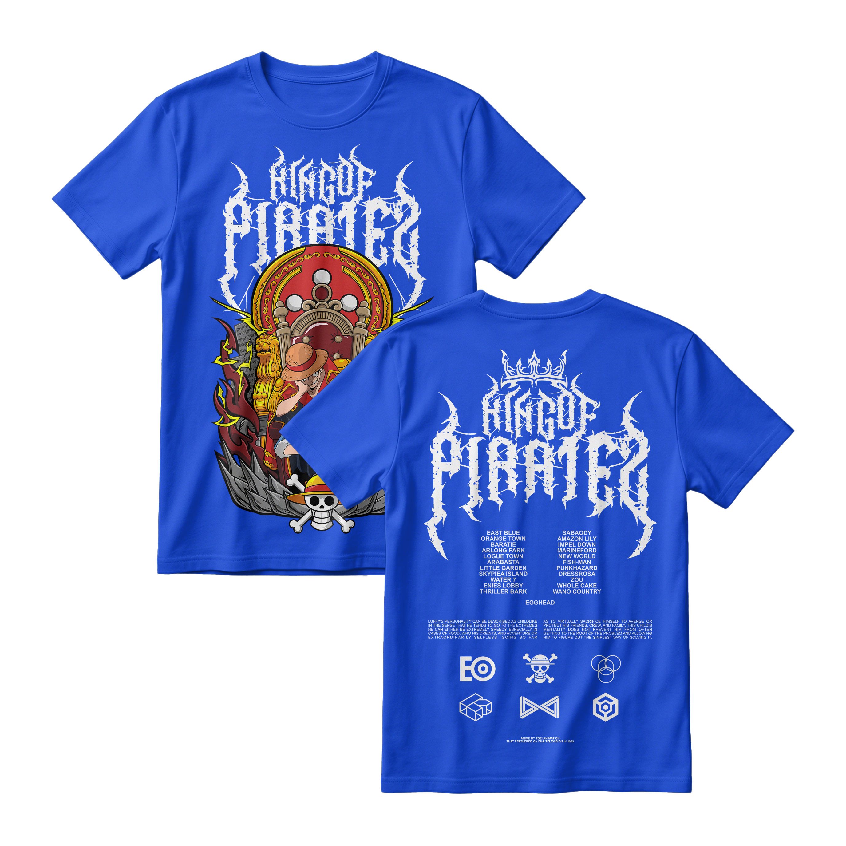 Anime One Piece Monkey D. Luffy King Of Pirates Short Sleeve Tee - RZM019
