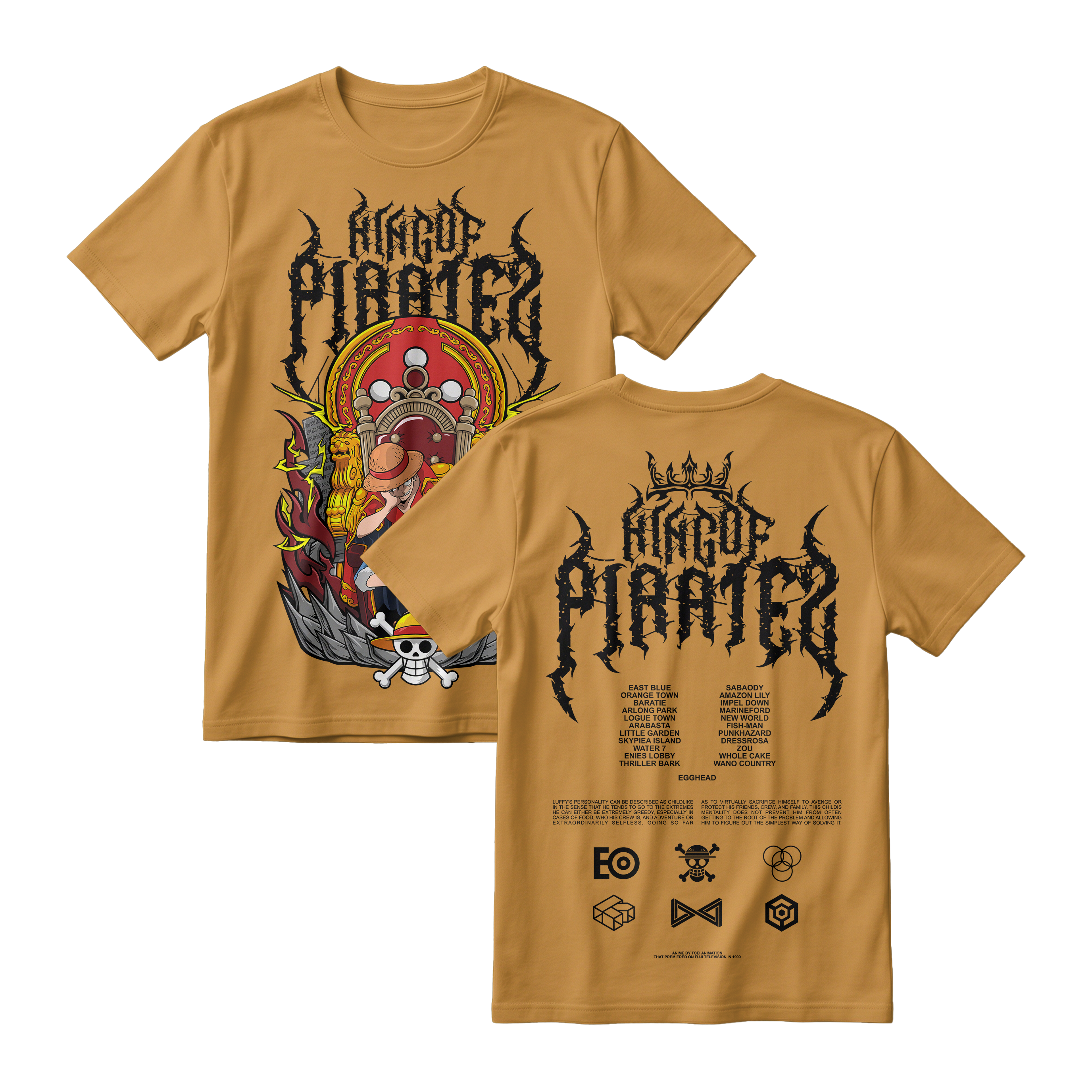 Anime One Piece Monkey D. Luffy King Of Pirates Short Sleeve Tee - RZM019