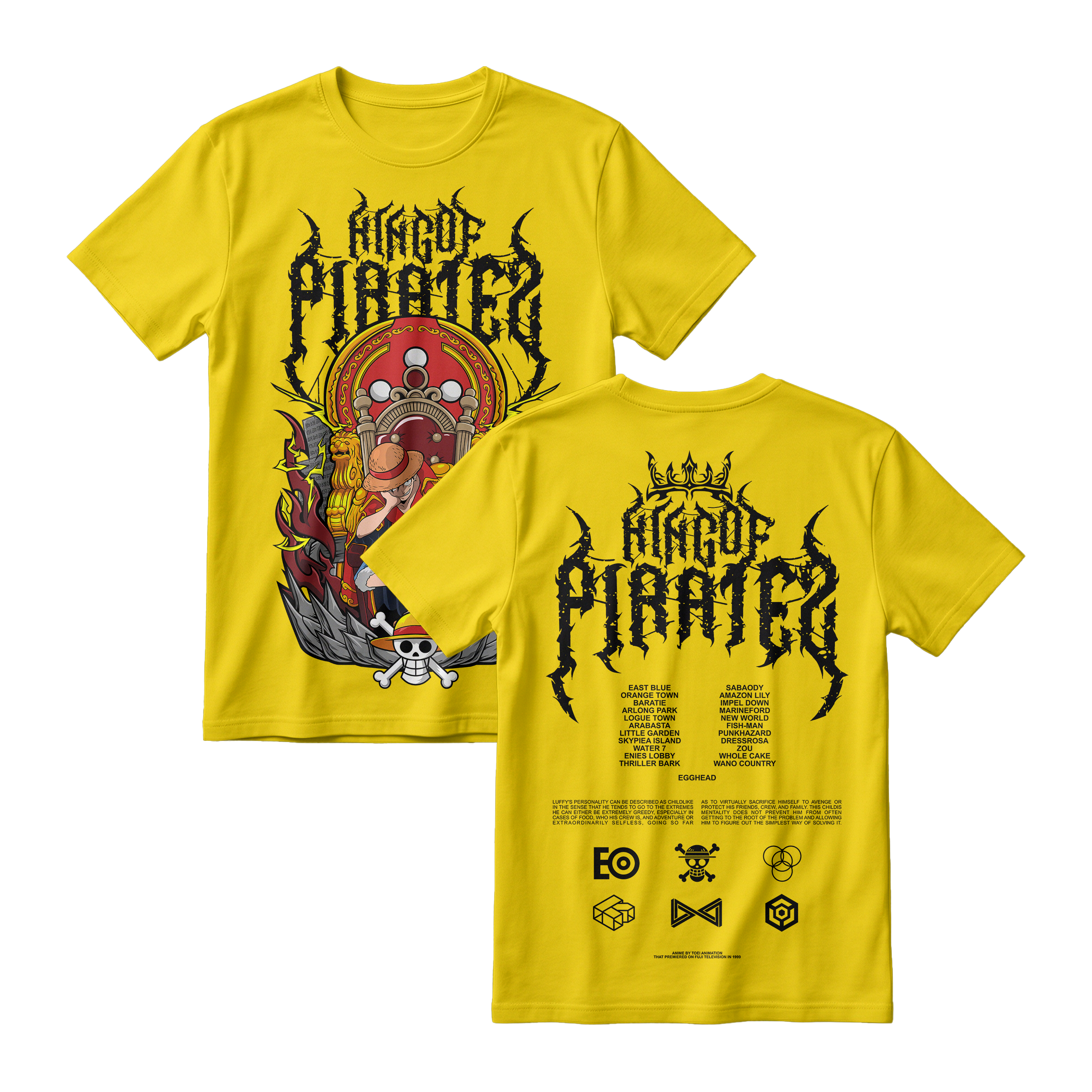 Anime One Piece Monkey D. Luffy King Of Pirates Short Sleeve Tee - RZM019
