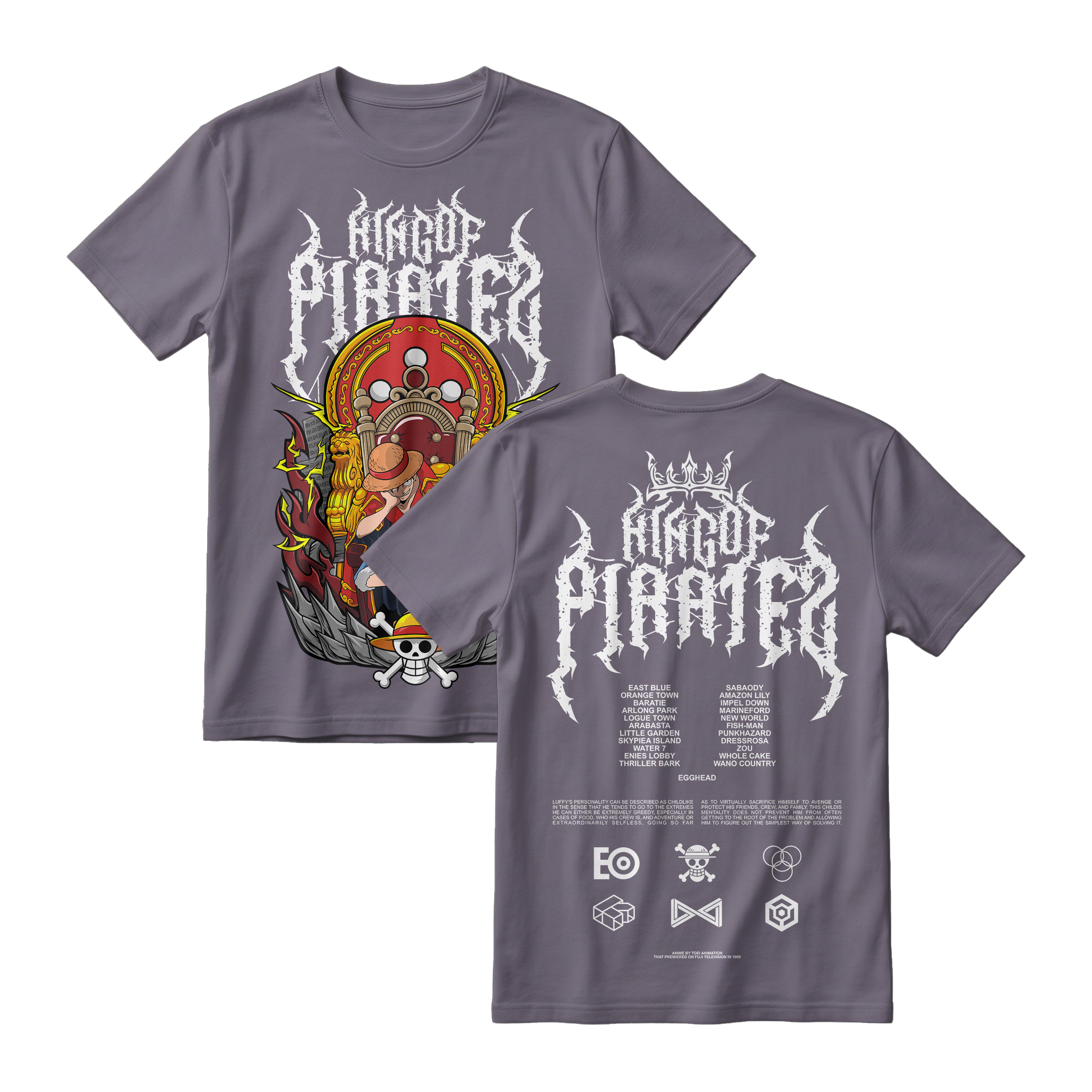 Anime One Piece Monkey D. Luffy King Of Pirates Short Sleeve Tee - RZM019