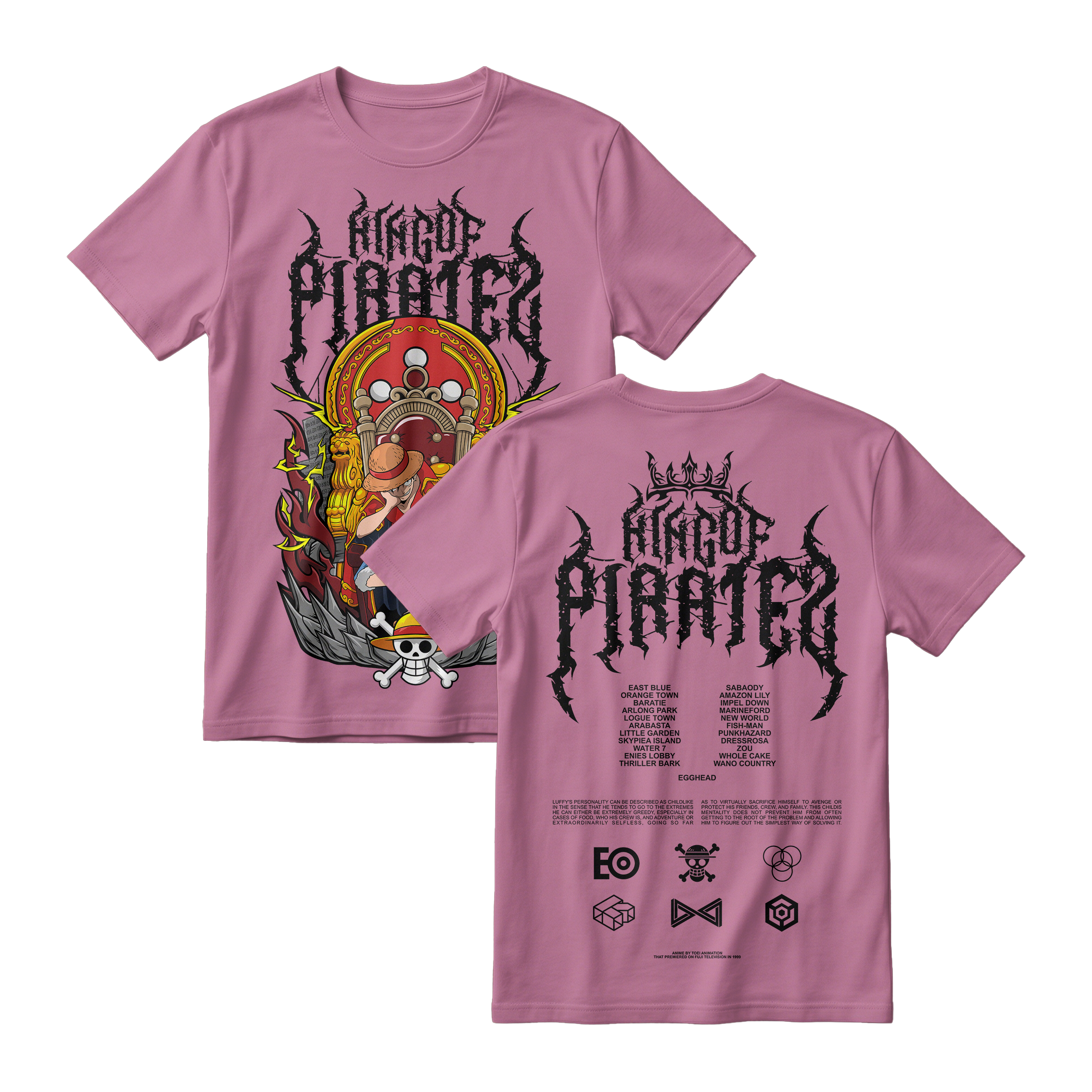 Anime One Piece Monkey D. Luffy King Of Pirates Short Sleeve Tee - RZM019