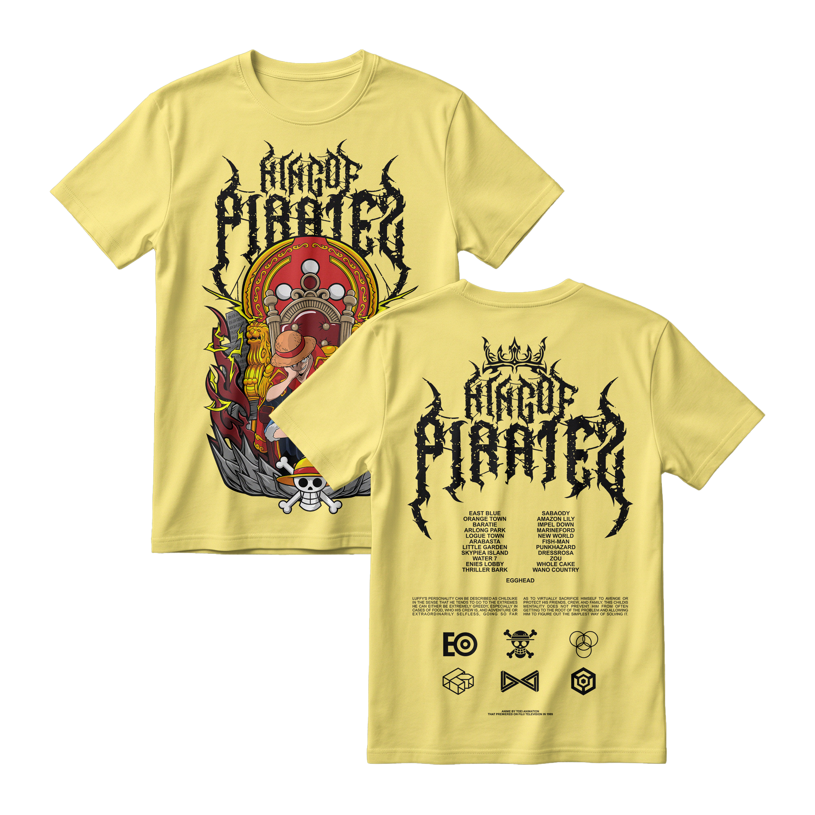 Anime One Piece Monkey D. Luffy King Of Pirates Short Sleeve Tee - RZM019