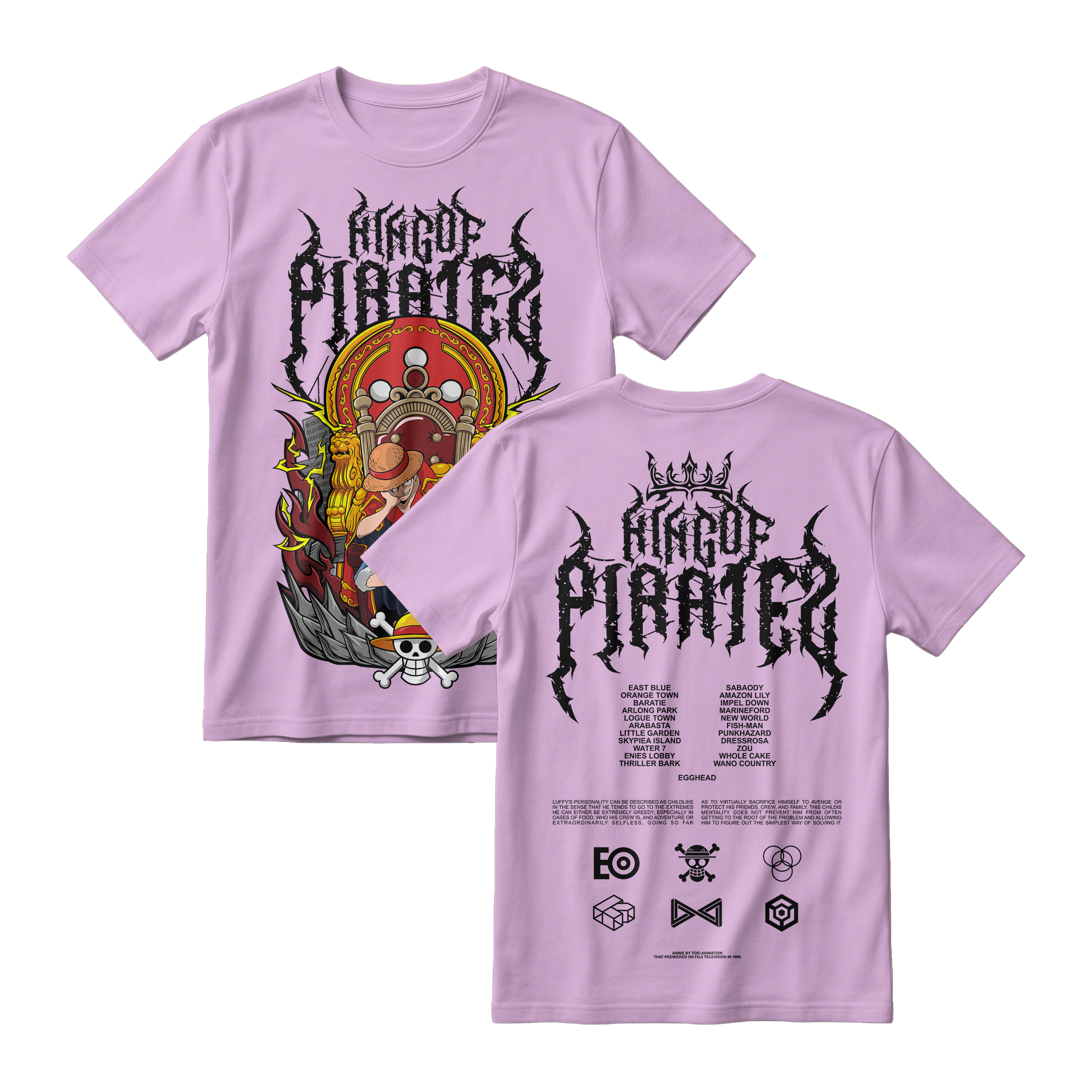 Anime One Piece Monkey D. Luffy King Of Pirates Short Sleeve Tee - RZM019