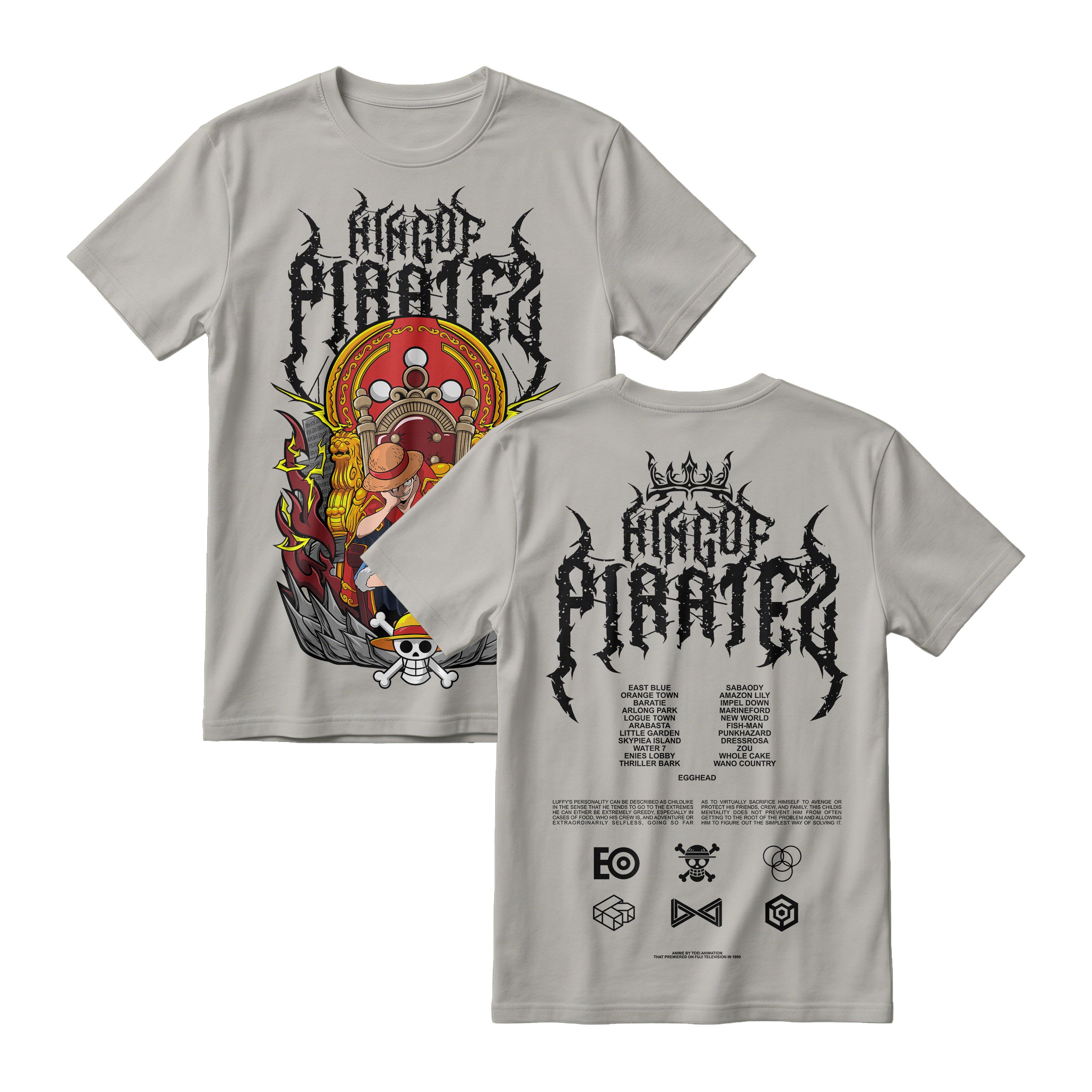 Anime One Piece Monkey D. Luffy King Of Pirates Short Sleeve Tee - RZM019