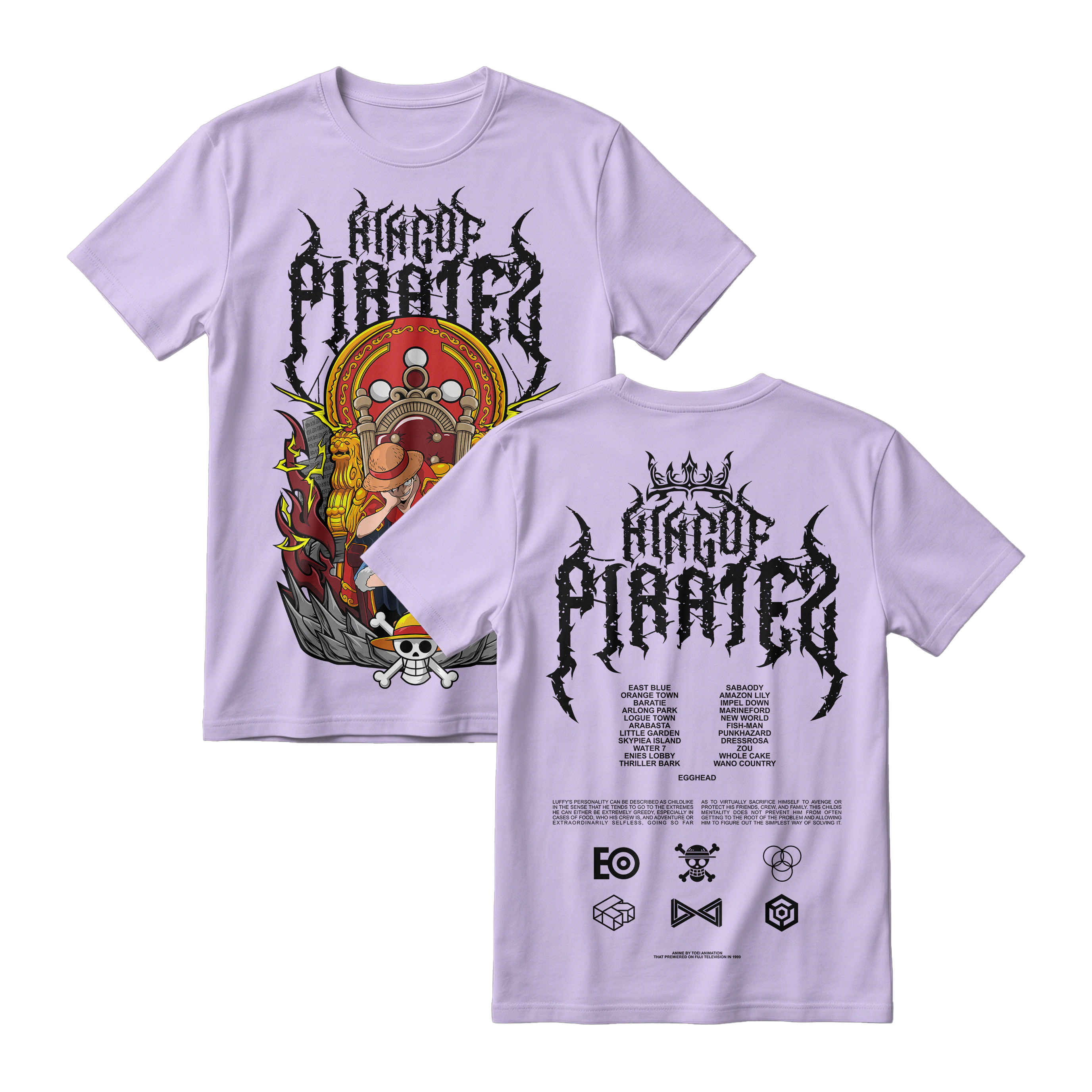 Anime One Piece Monkey D. Luffy King Of Pirates Short Sleeve Tee - RZM019