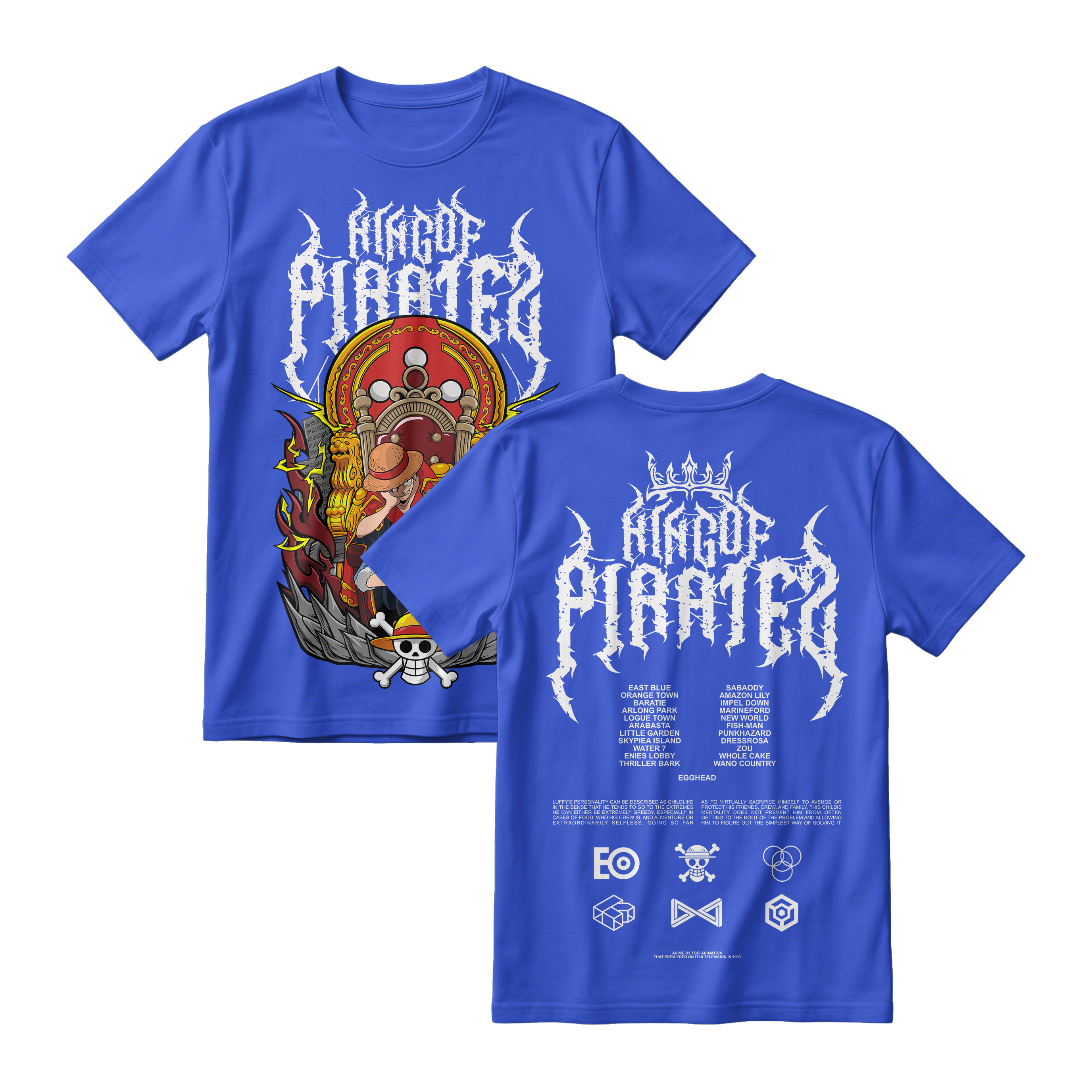Anime One Piece Monkey D. Luffy King Of Pirates Short Sleeve Tee - RZM019