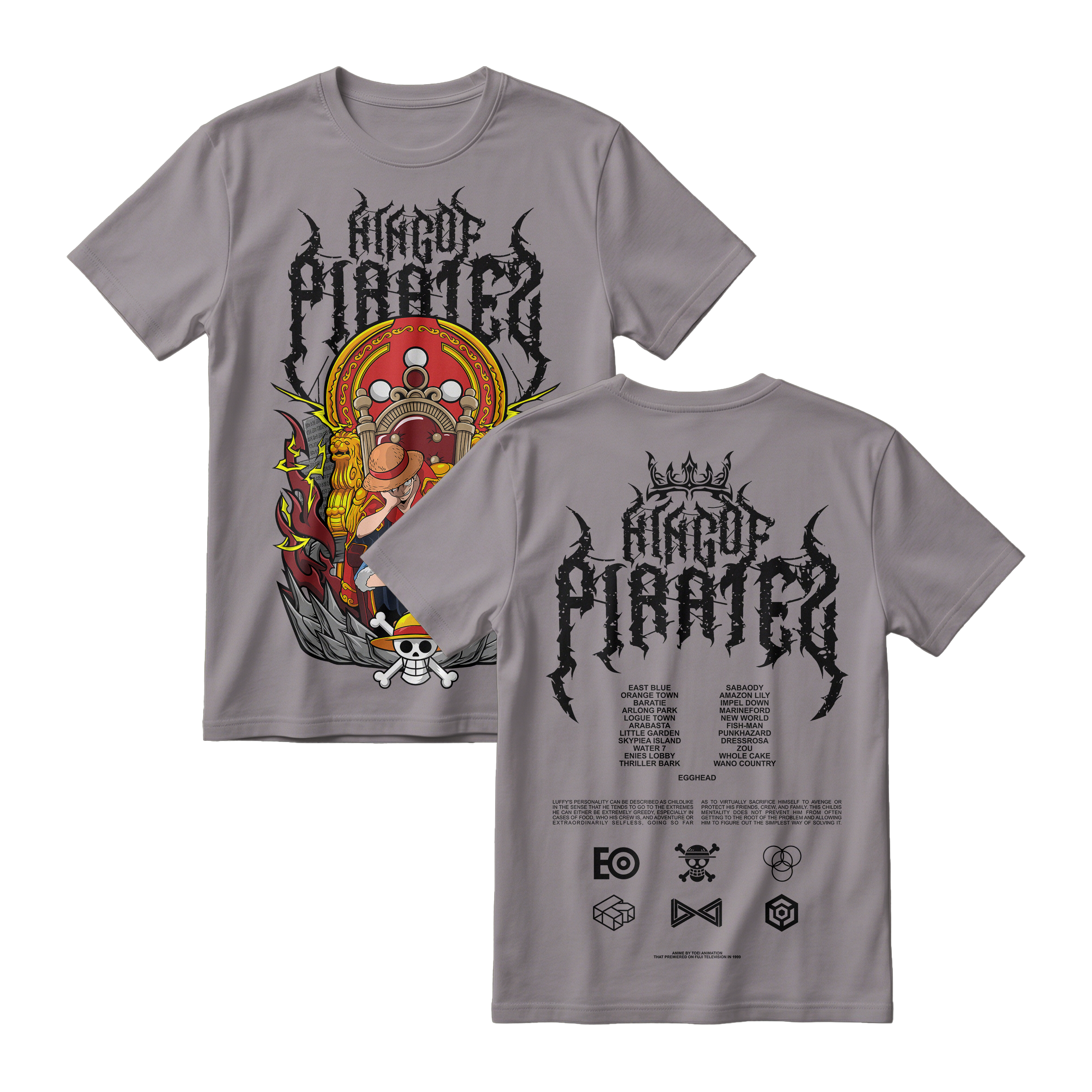 Anime One Piece Monkey D. Luffy King Of Pirates Short Sleeve Tee - RZM019