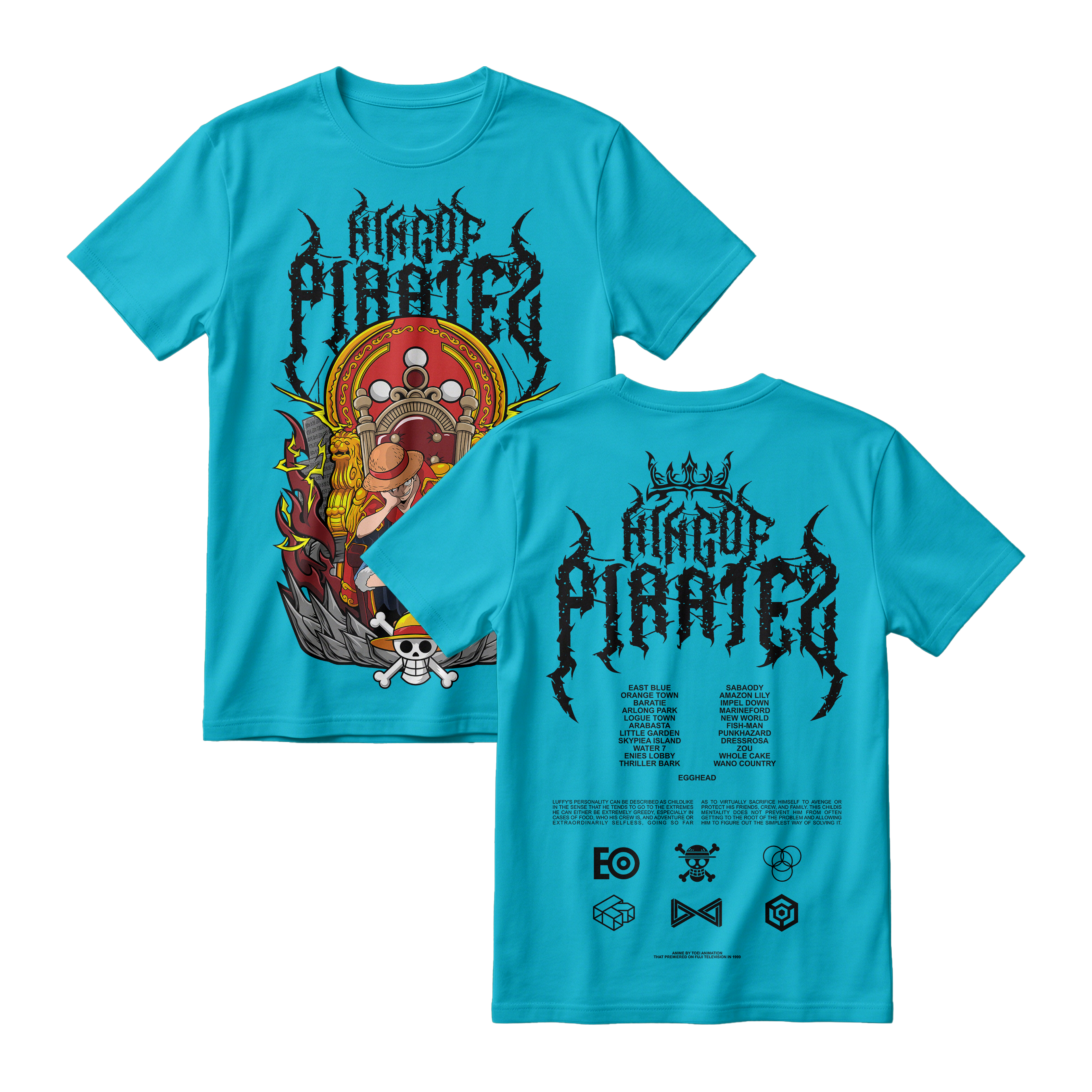 Anime One Piece Monkey D. Luffy King Of Pirates Short Sleeve Tee - RZM019