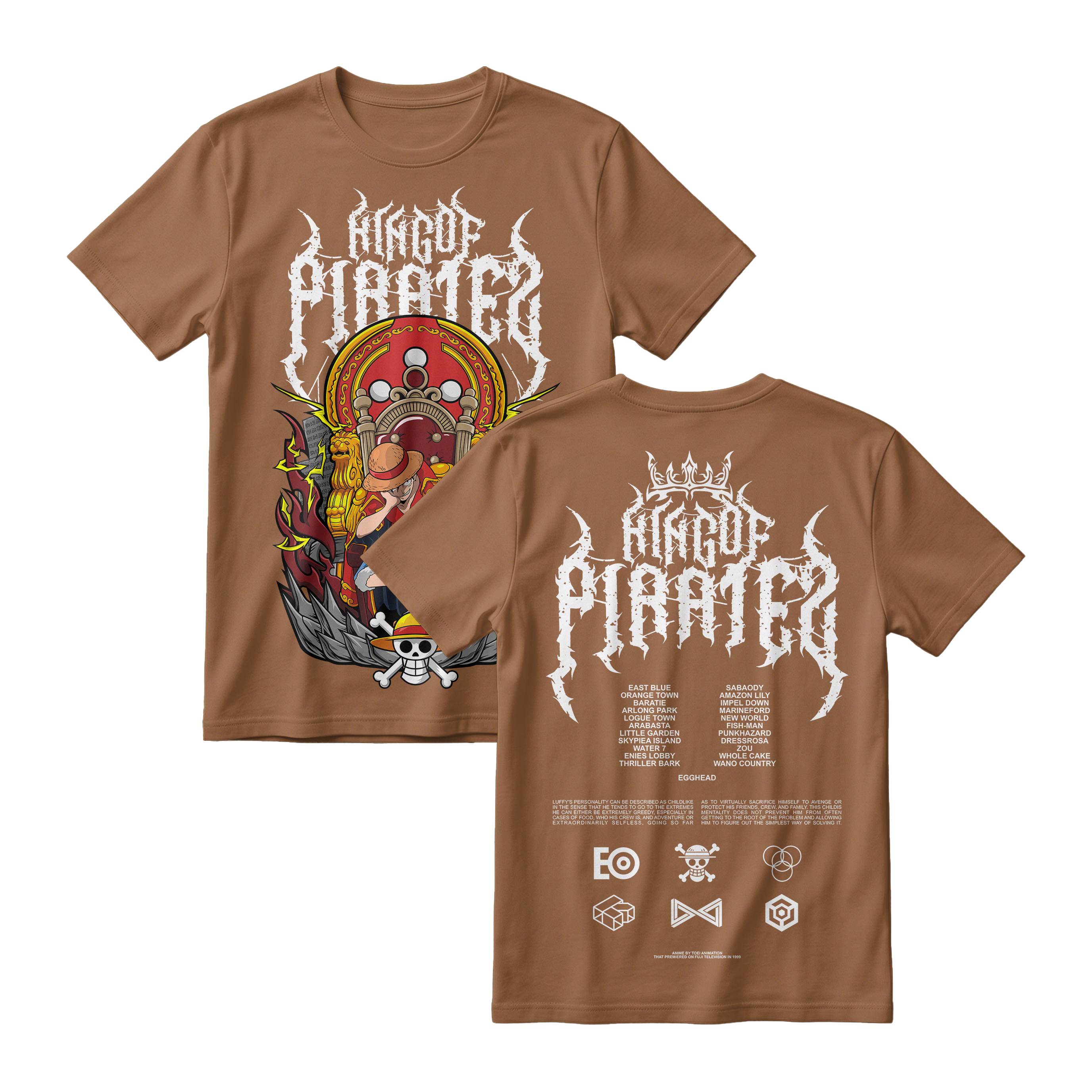 Anime One Piece Monkey D. Luffy King Of Pirates Short Sleeve Tee - RZM019