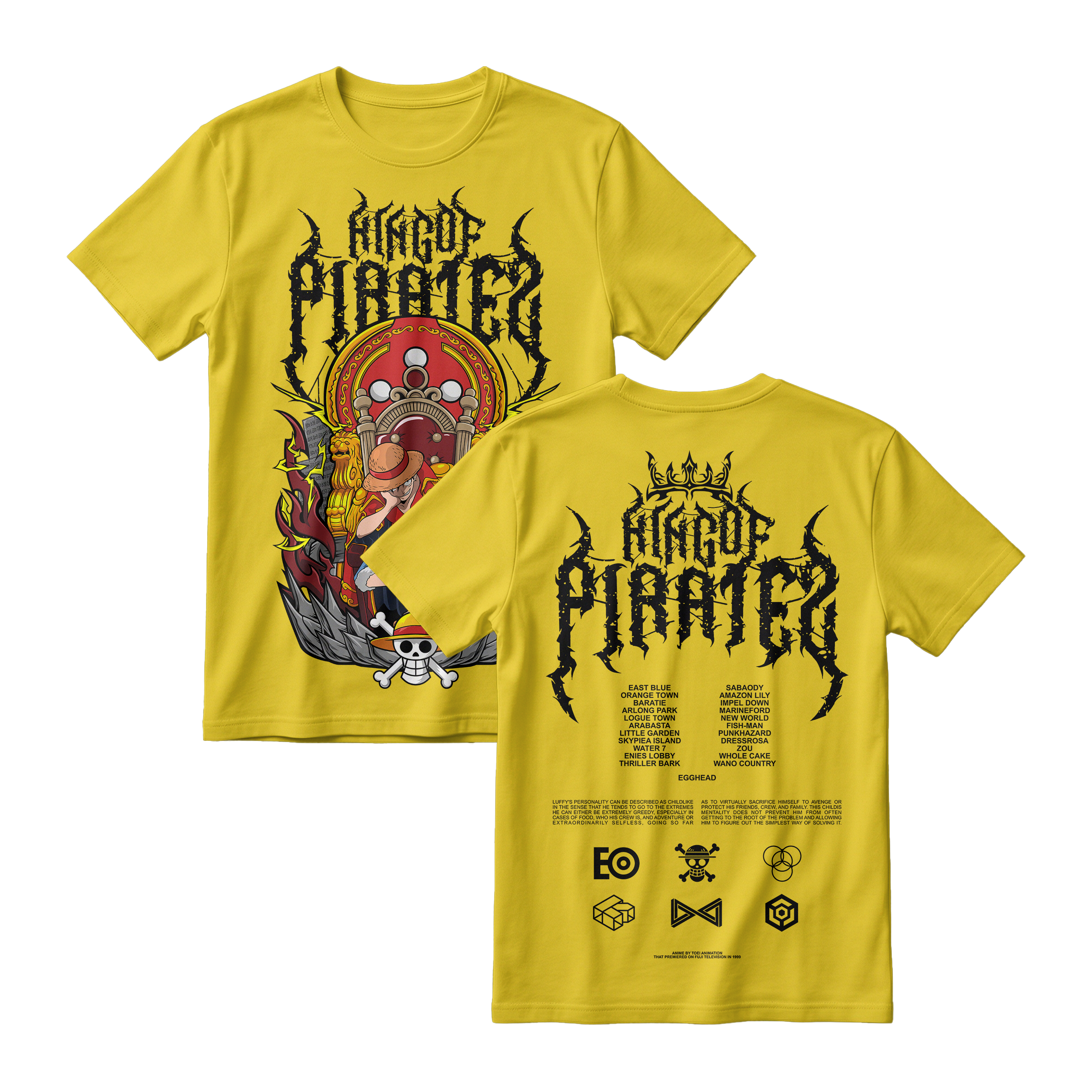 Anime One Piece Monkey D. Luffy King Of Pirates Short Sleeve Tee - RZM019