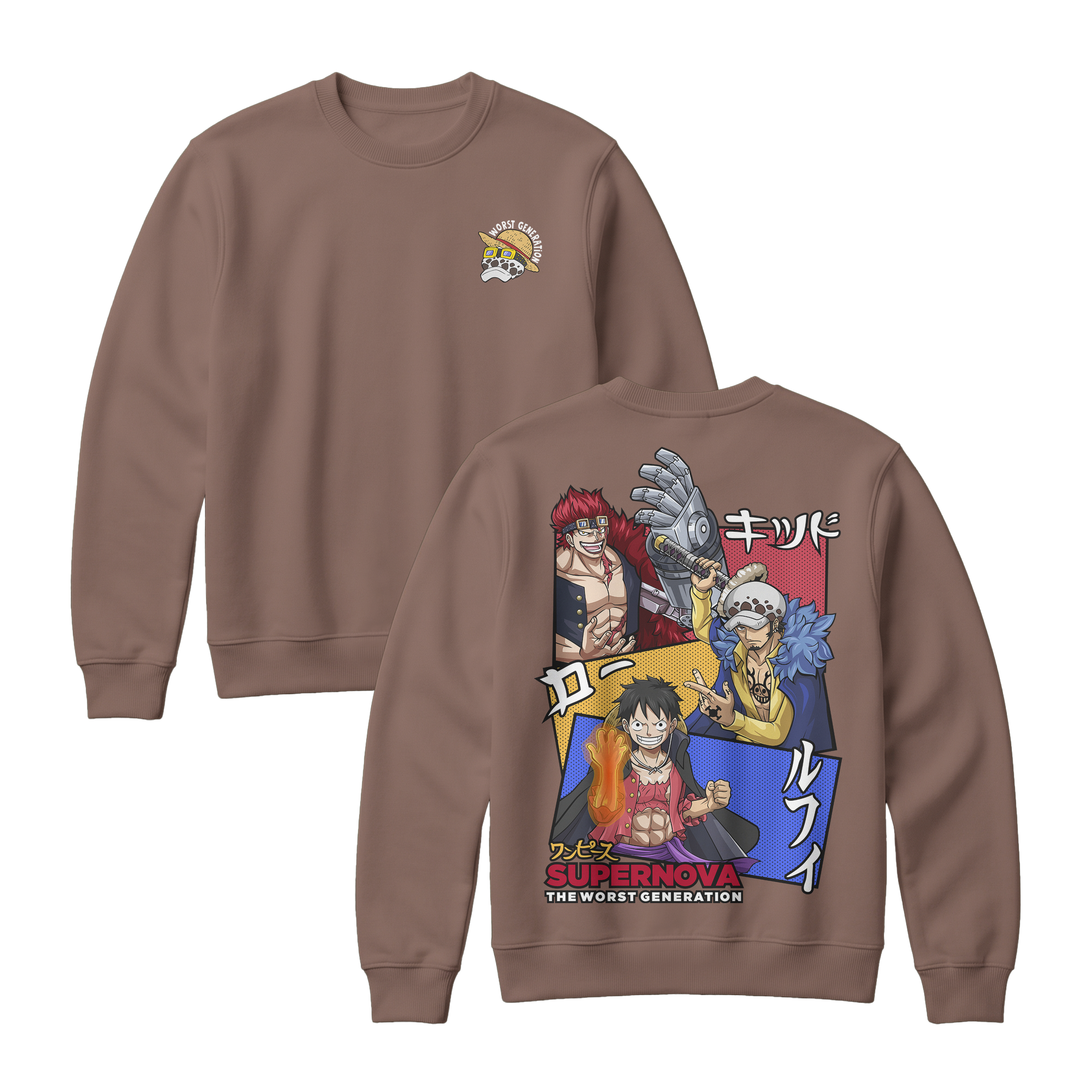 Anime One Piece Supernova The Worst Generation Sweatshirt - RZM007