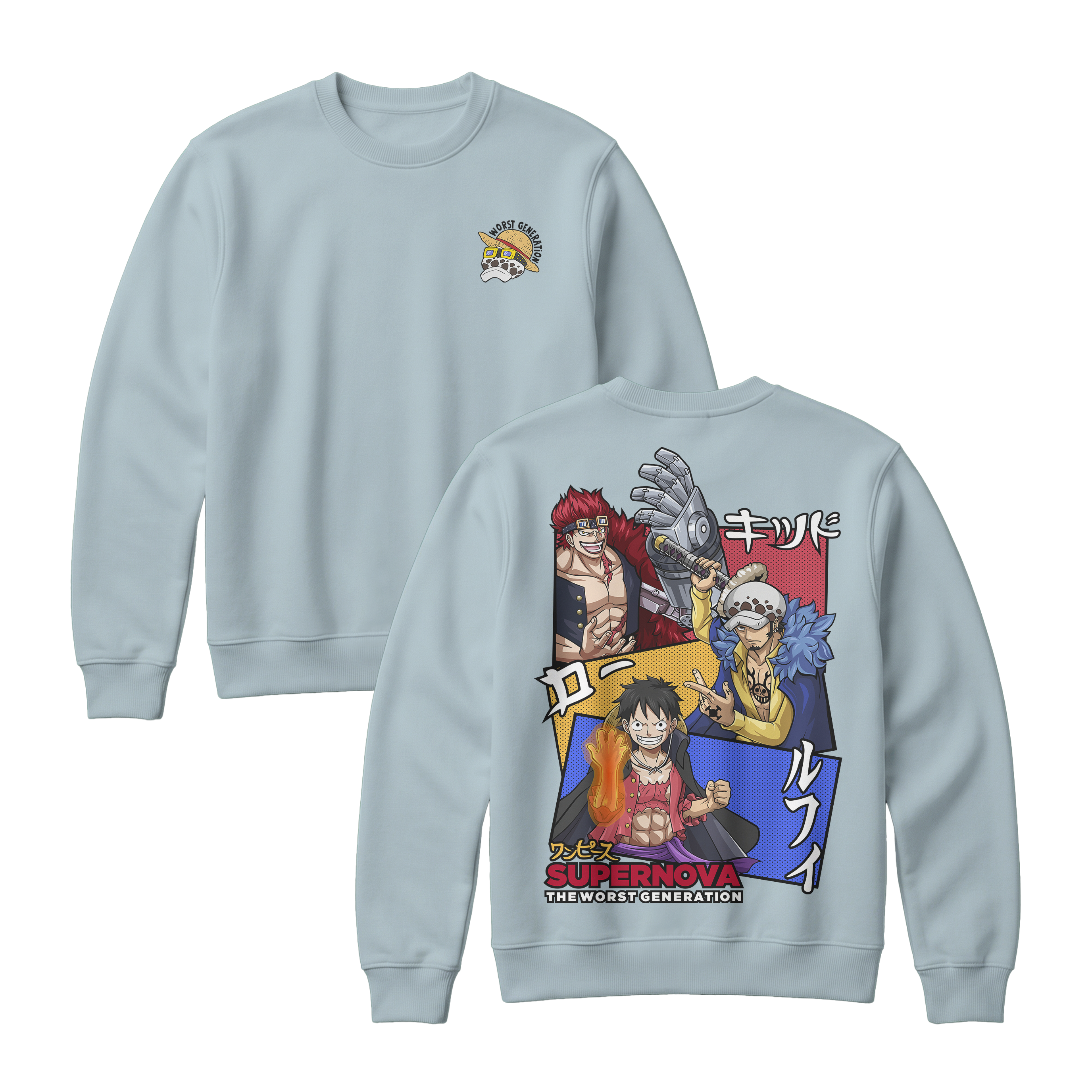 Anime One Piece Supernova The Worst Generation Sweatshirt - RZM007