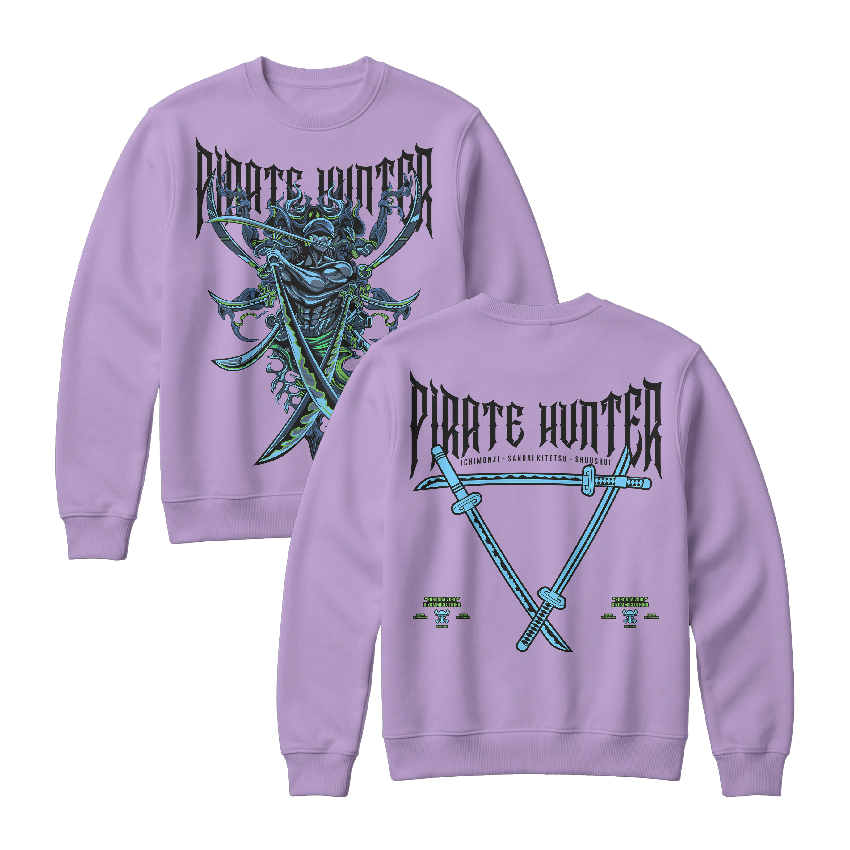 Anime One Piece Roronoa Zoro Pirates Hunter Sweatshirt - RZM010