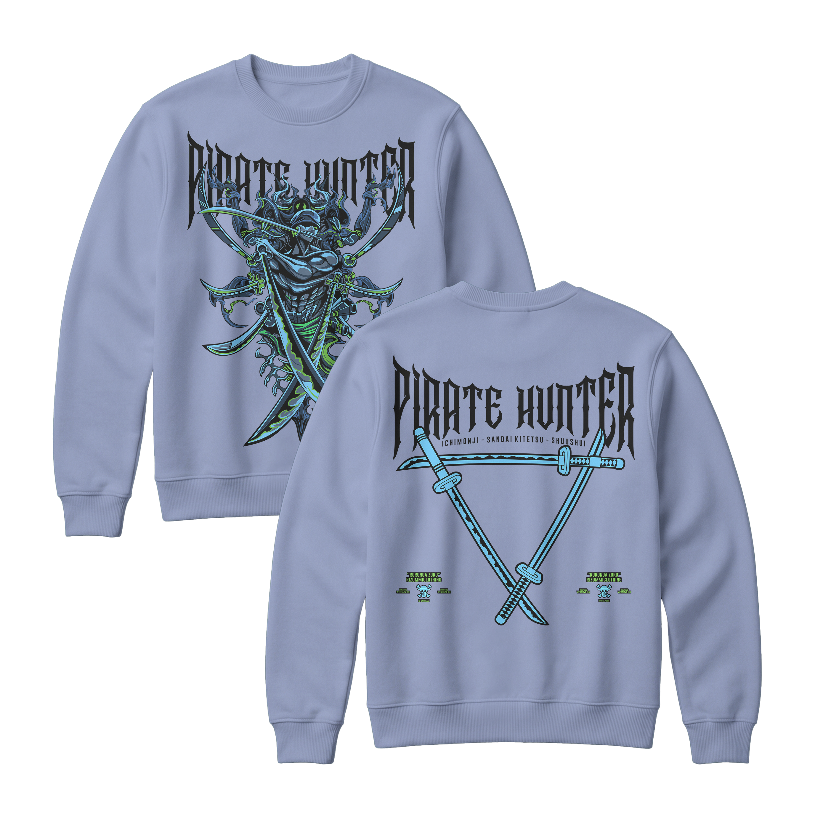 Anime One Piece Roronoa Zoro Pirates Hunter Sweatshirt - RZM010