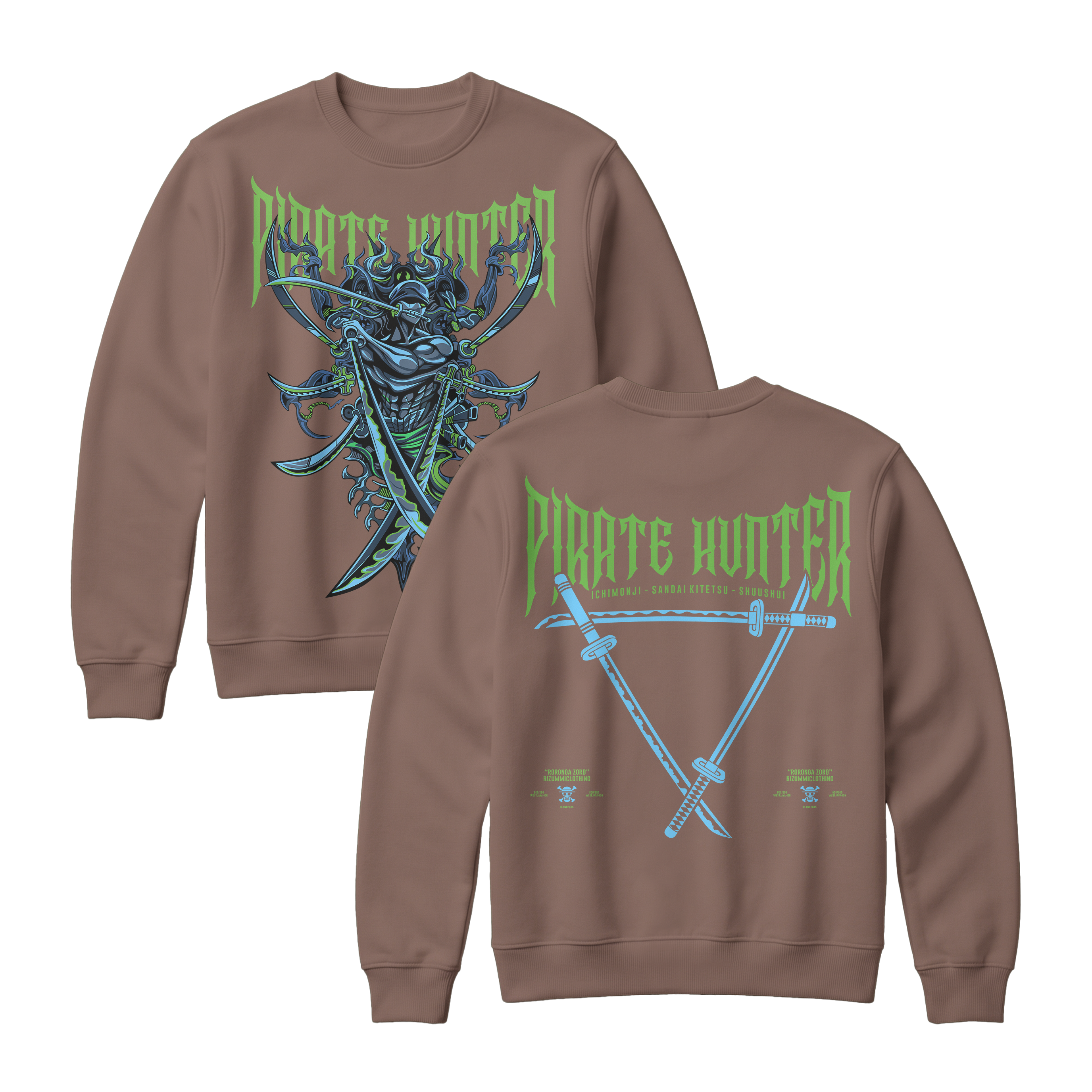 Anime One Piece Roronoa Zoro Pirates Hunter Sweatshirt - RZM010