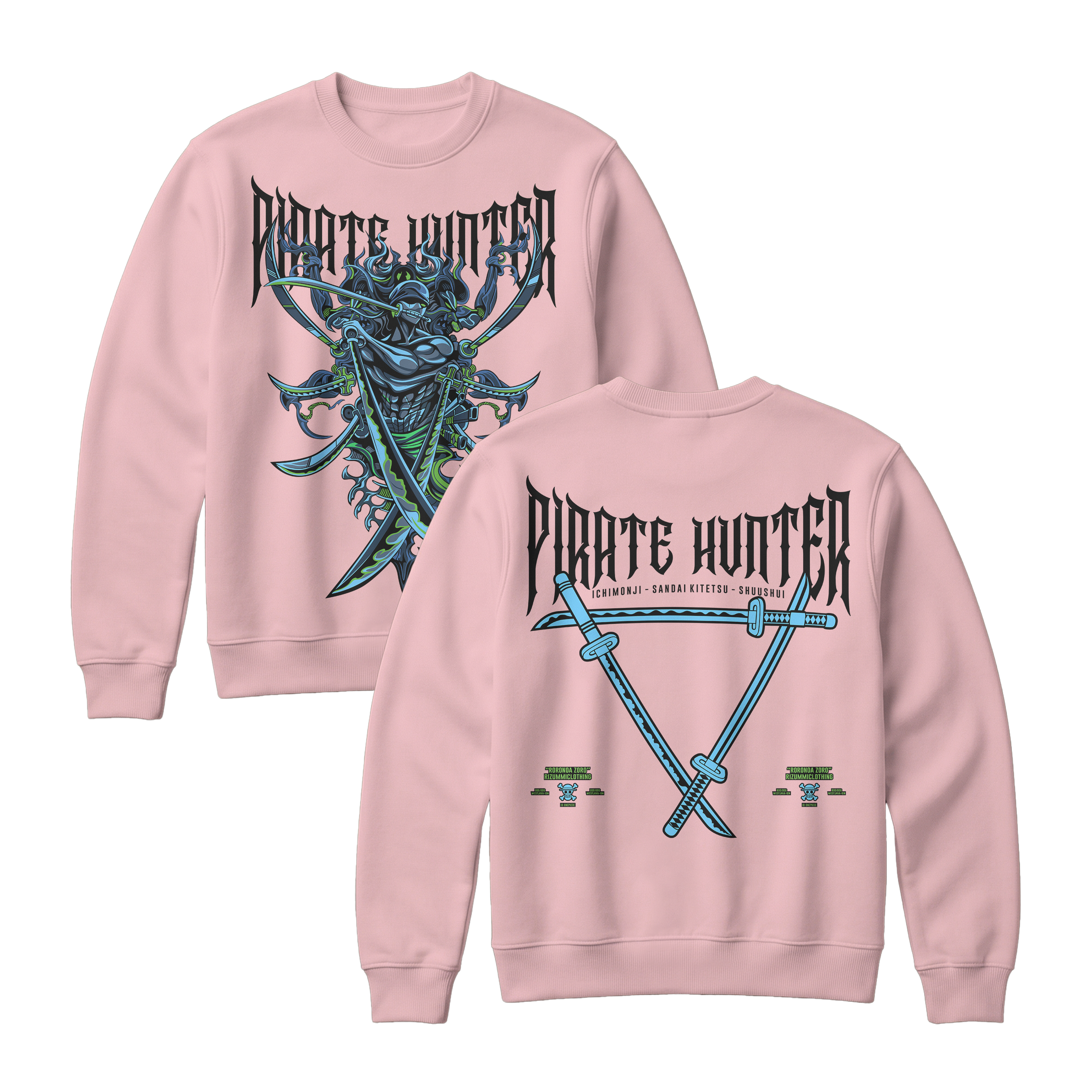 Anime One Piece Roronoa Zoro Pirates Hunter Sweatshirt - RZM010