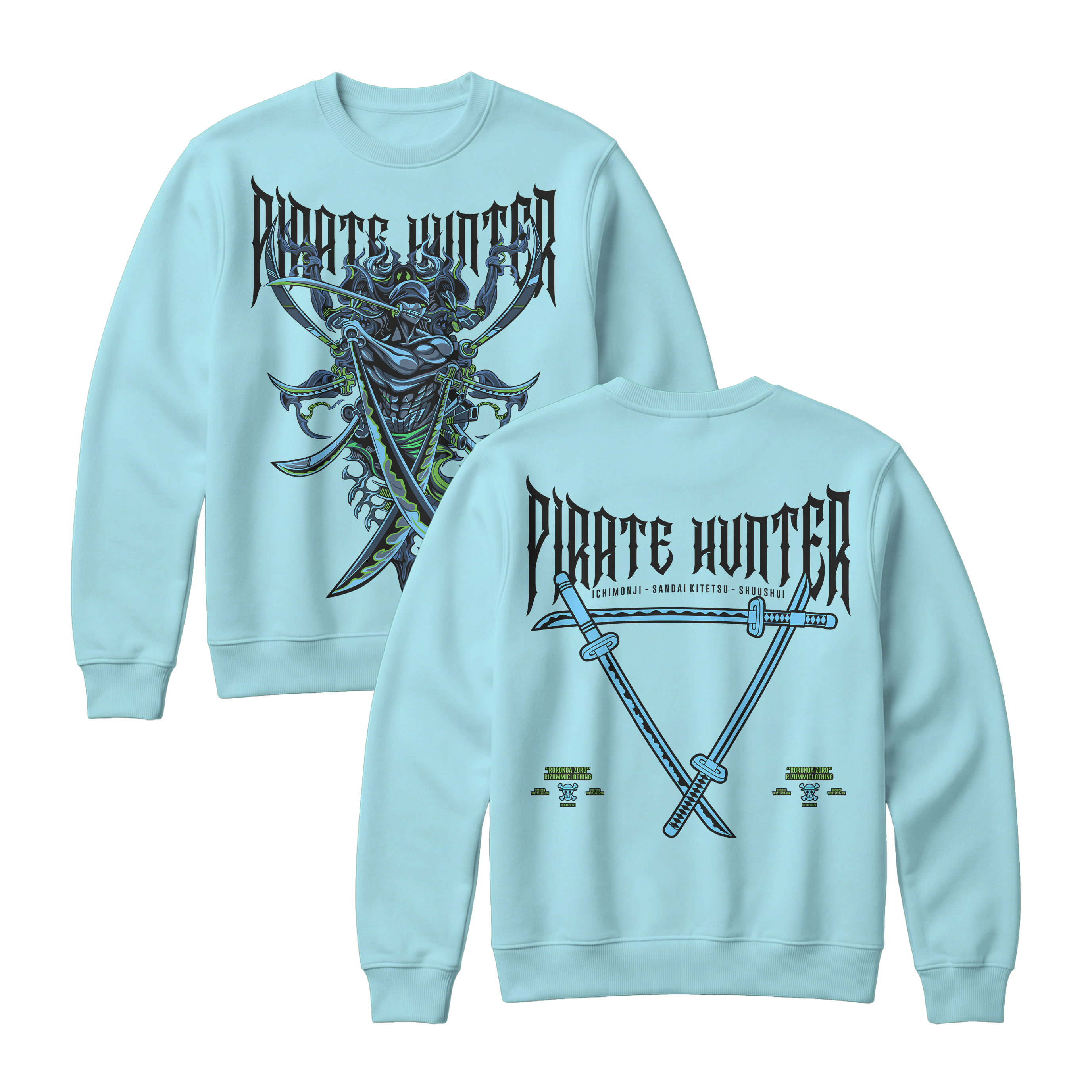 Anime One Piece Roronoa Zoro Pirates Hunter Sweatshirt - RZM010