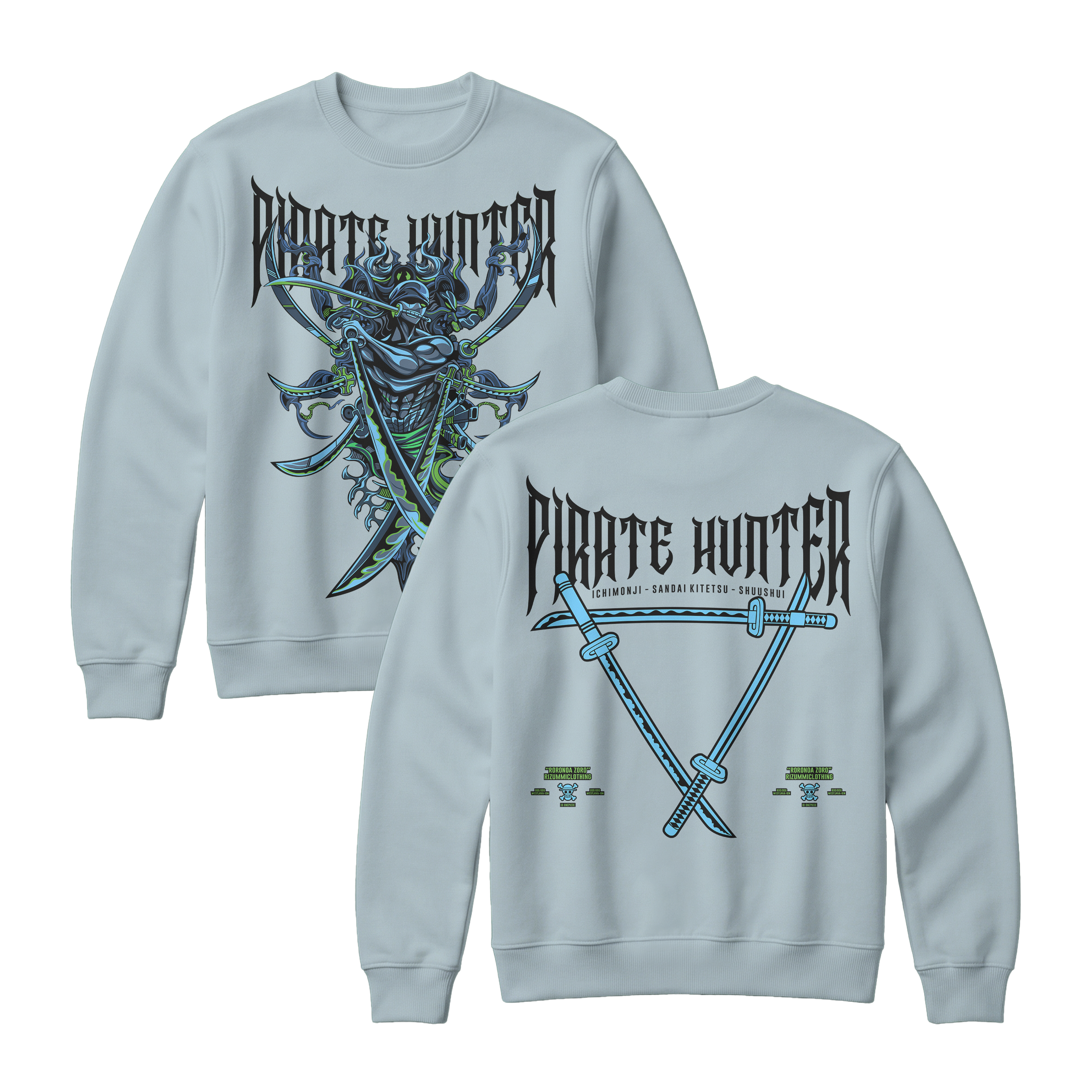 Anime One Piece Roronoa Zoro Pirates Hunter Sweatshirt - RZM010