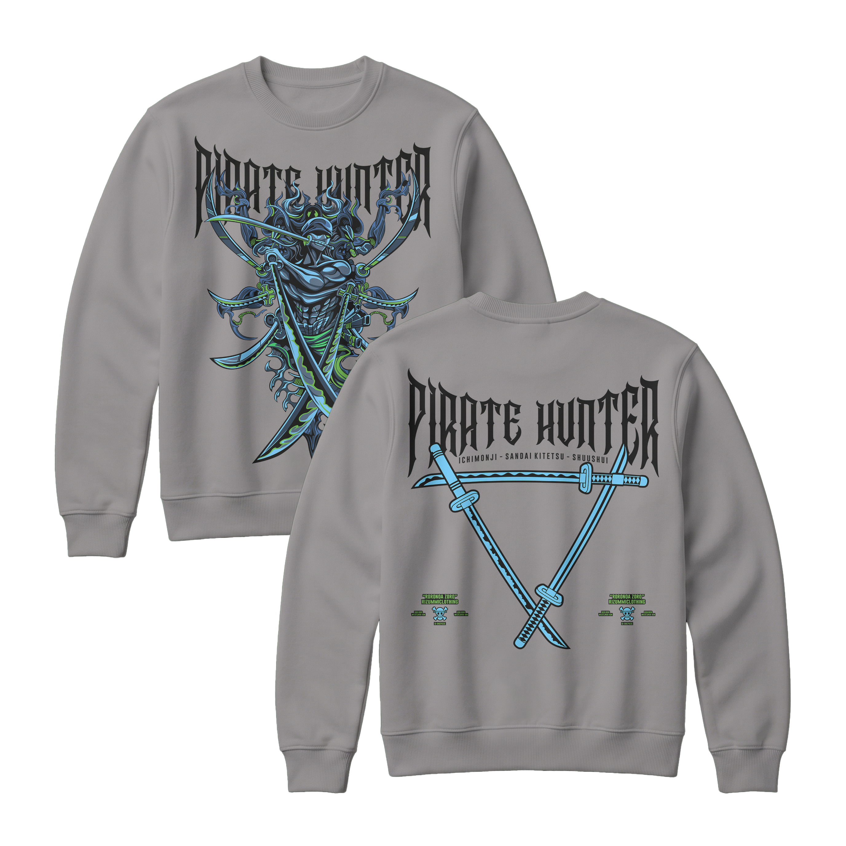 Anime One Piece Roronoa Zoro Pirates Hunter Sweatshirt - RZM010