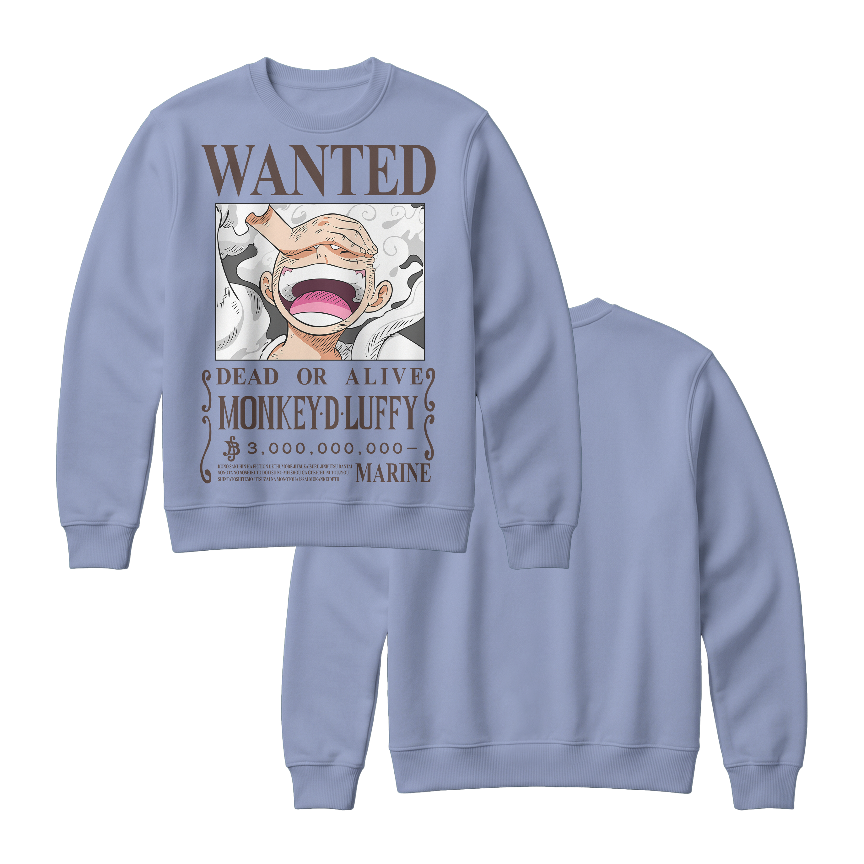 Anime One Piece Wanted Monkey D. Luffy Gear 5 Sweatshirt - RZM012