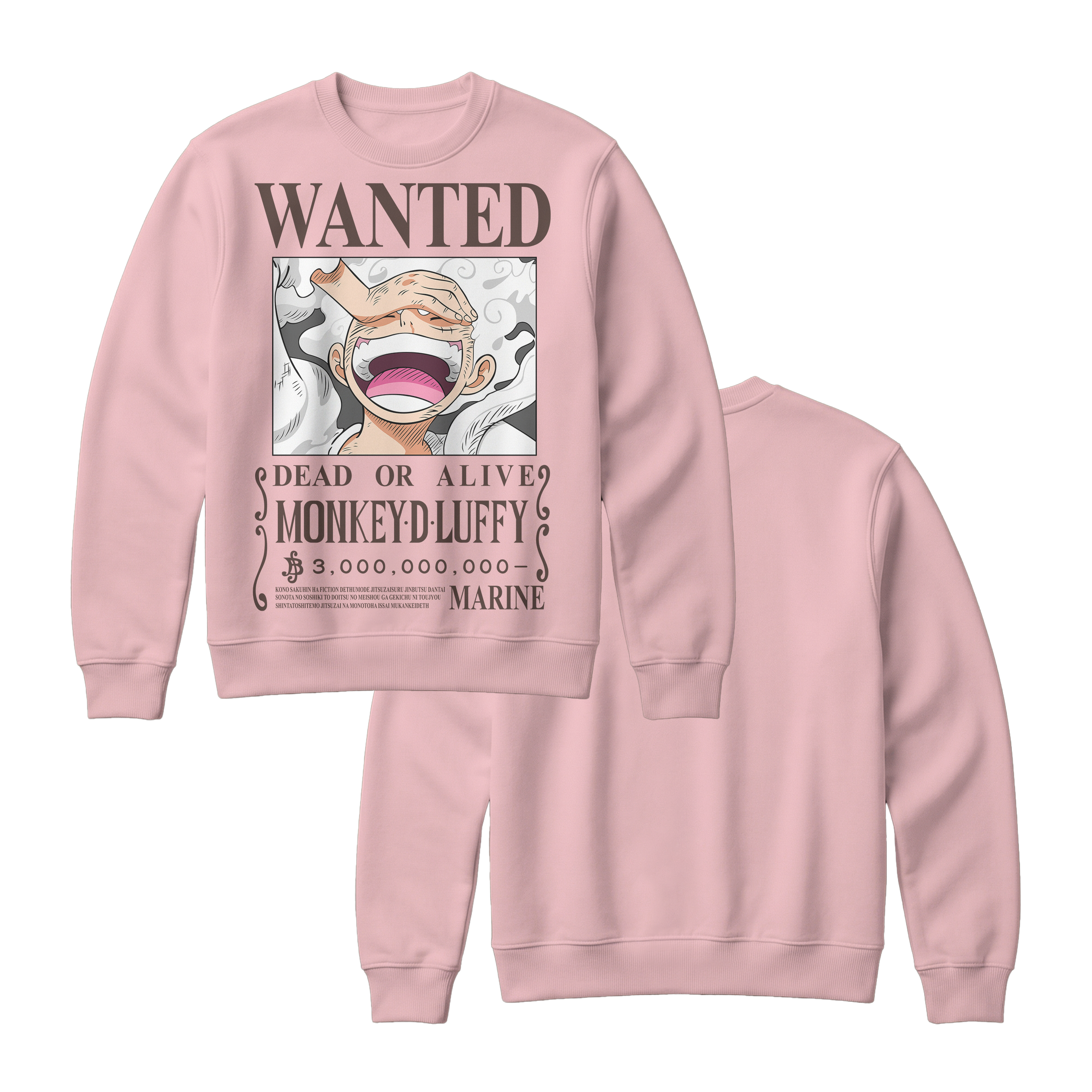 Anime One Piece Wanted Monkey D. Luffy Gear 5 Sweatshirt - RZM012