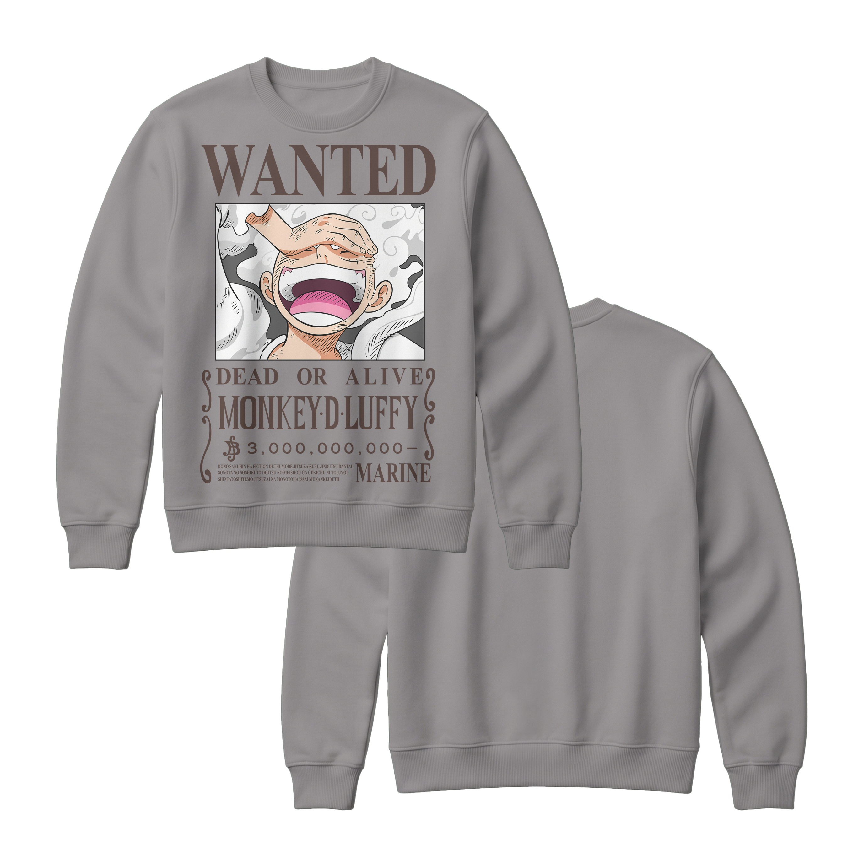 Anime One Piece Wanted Monkey D. Luffy Gear 5 Sweatshirt - RZM012