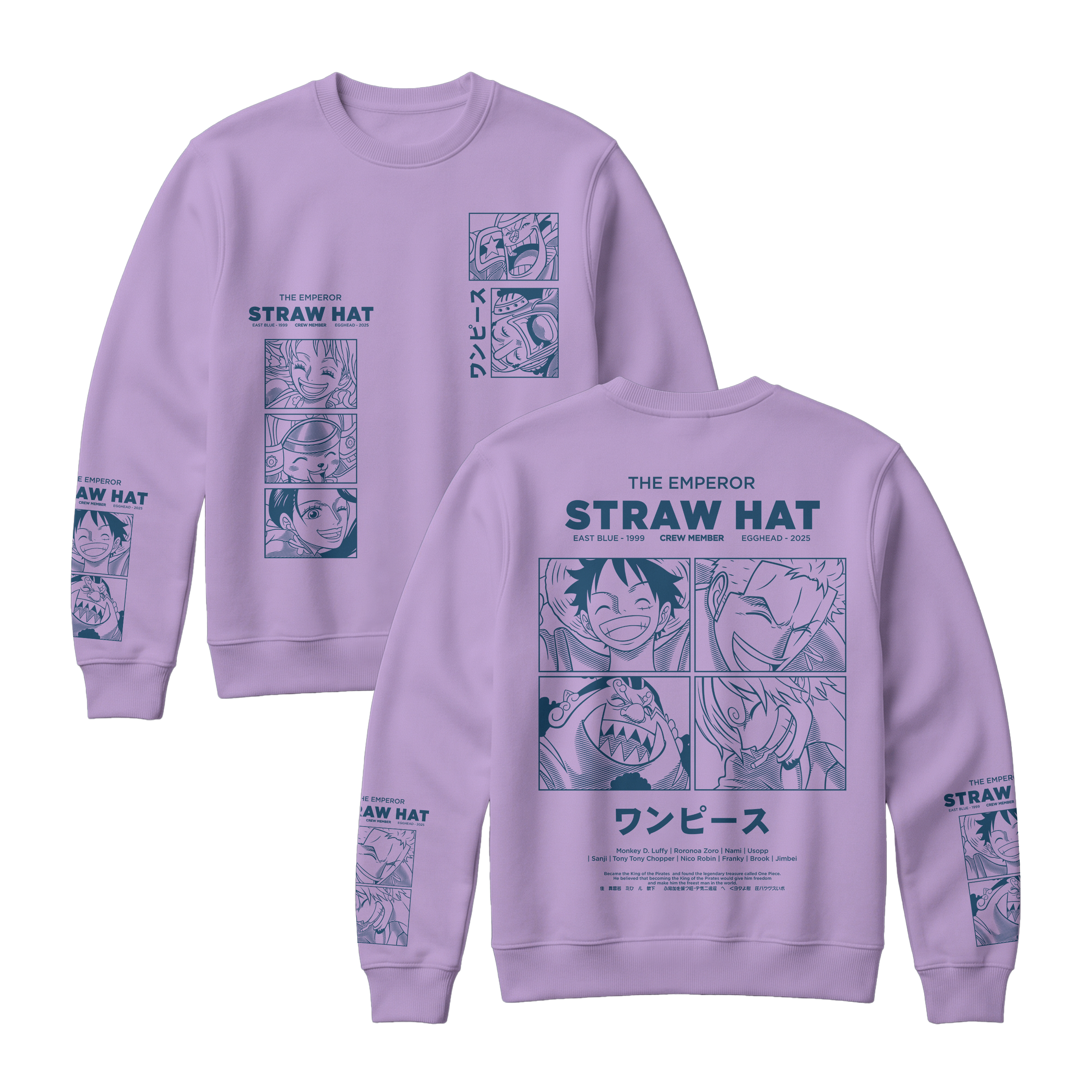 Anime One Piece Emperor Straw Hat Crew Sweatshirt - RZM014