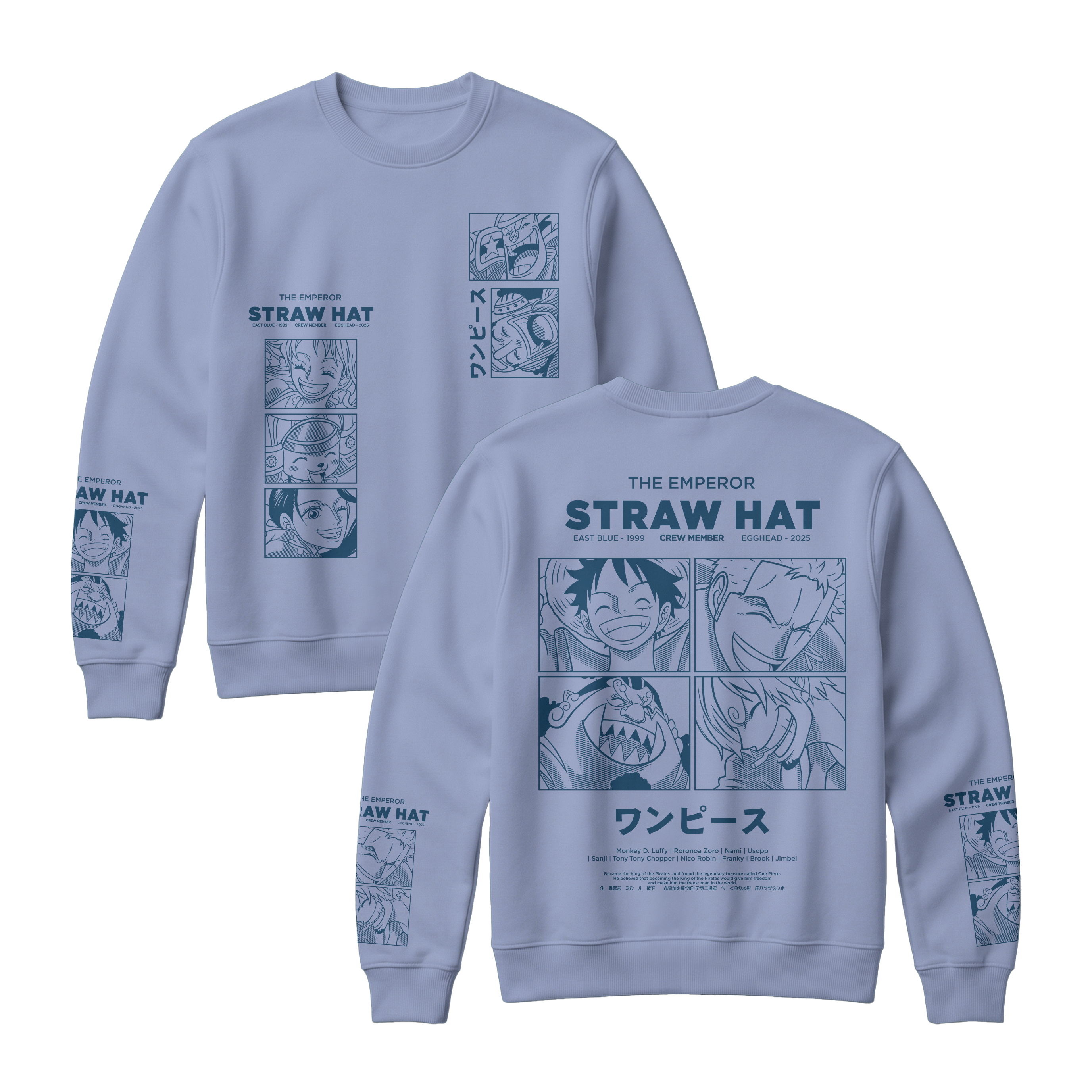 Anime One Piece Emperor Straw Hat Crew Sweatshirt - RZM014