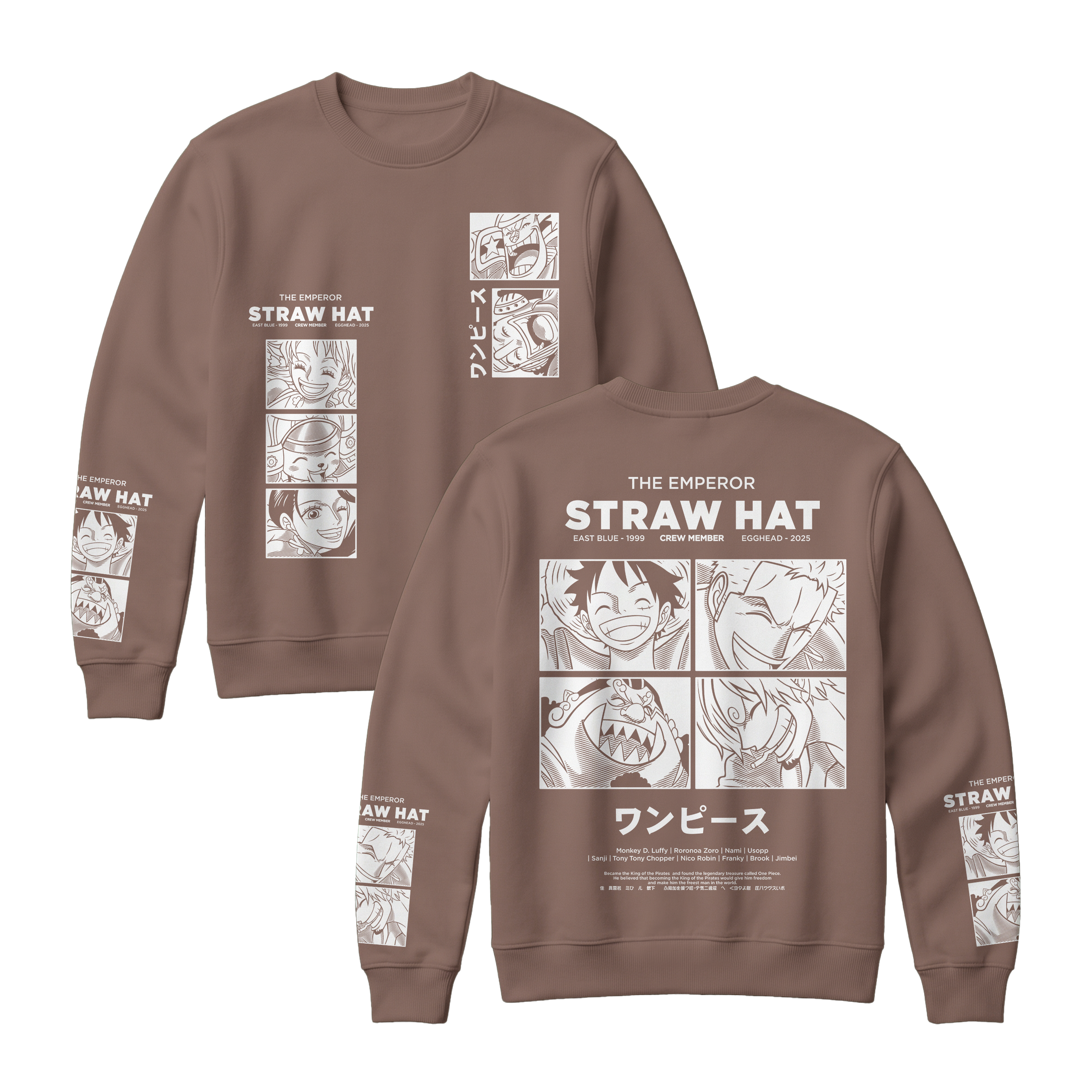Anime One Piece Emperor Straw Hat Crew Sweatshirt - RZM014