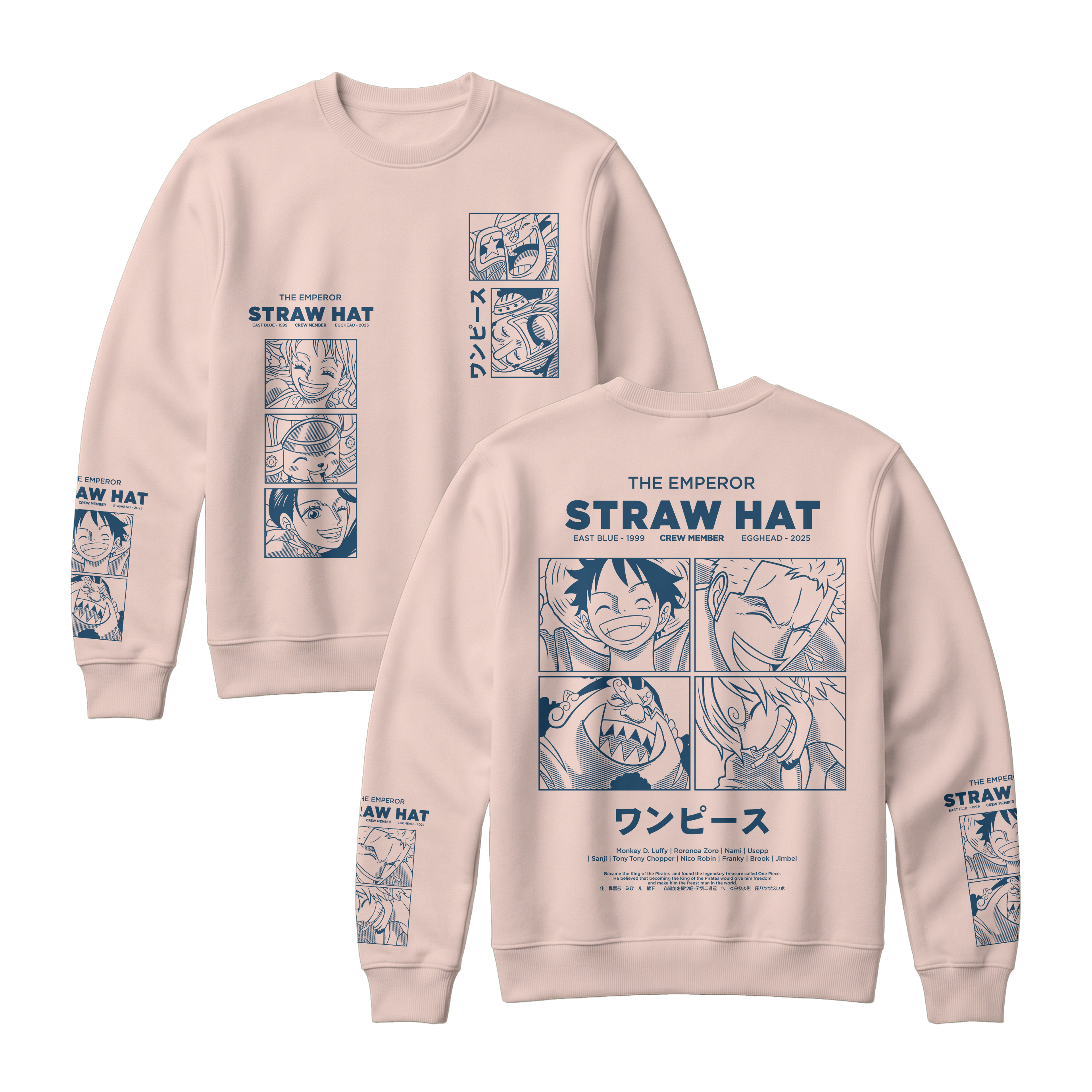 Anime One Piece Emperor Straw Hat Crew Sweatshirt - RZM014