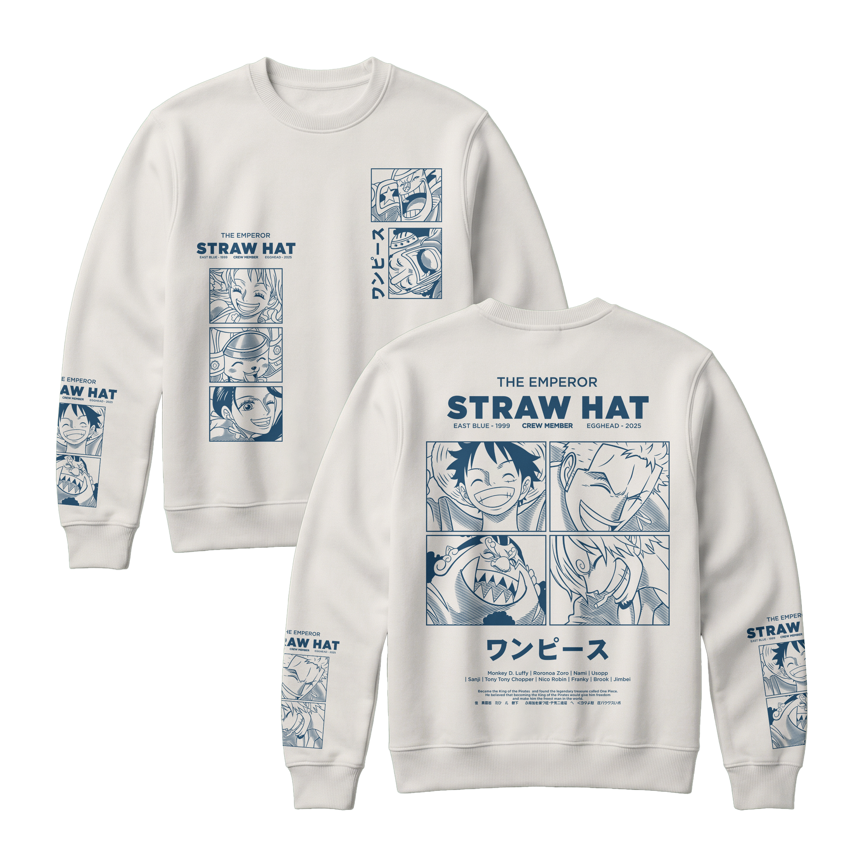 Anime One Piece Emperor Straw Hat Crew Sweatshirt - RZM014