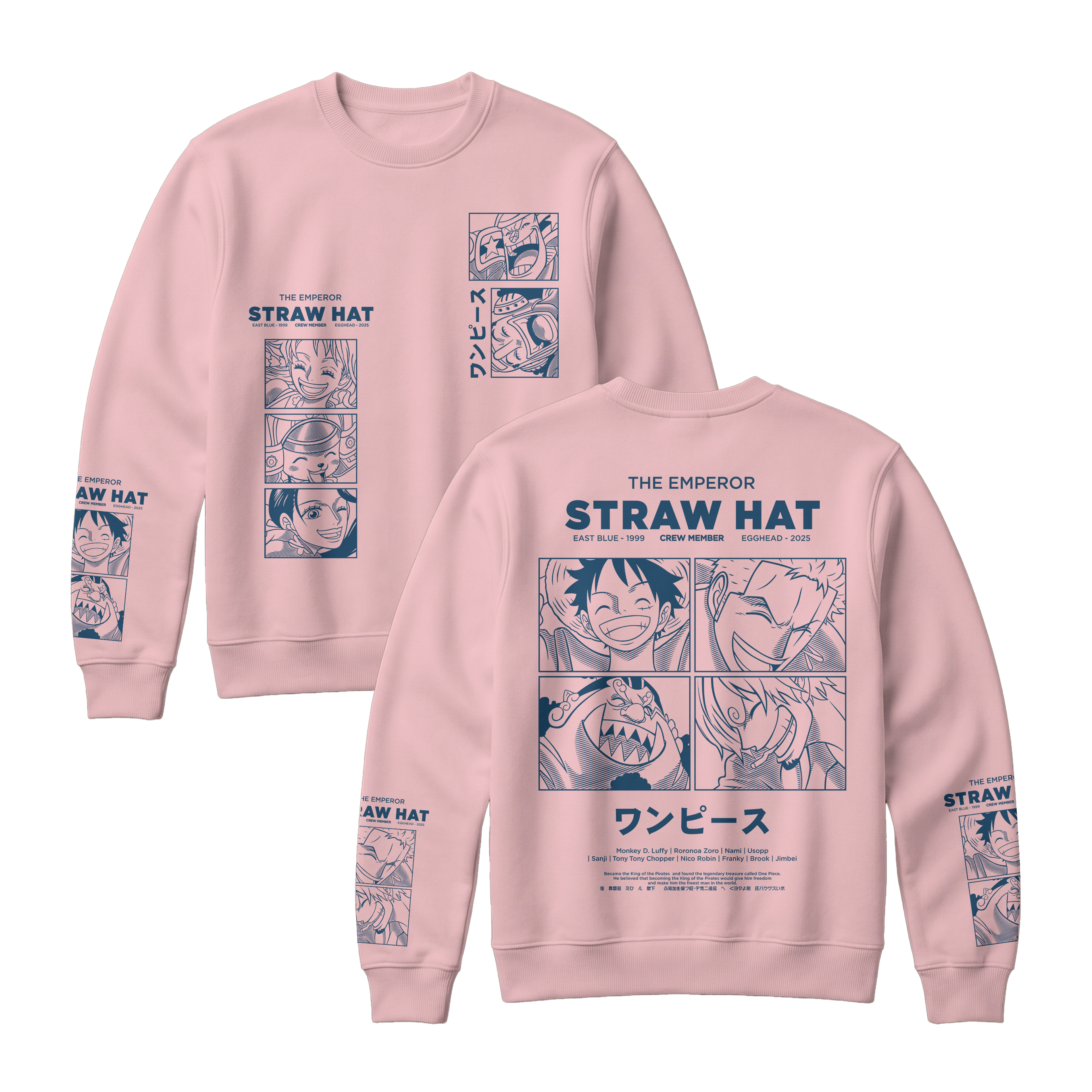 Anime One Piece Emperor Straw Hat Crew Sweatshirt - RZM014