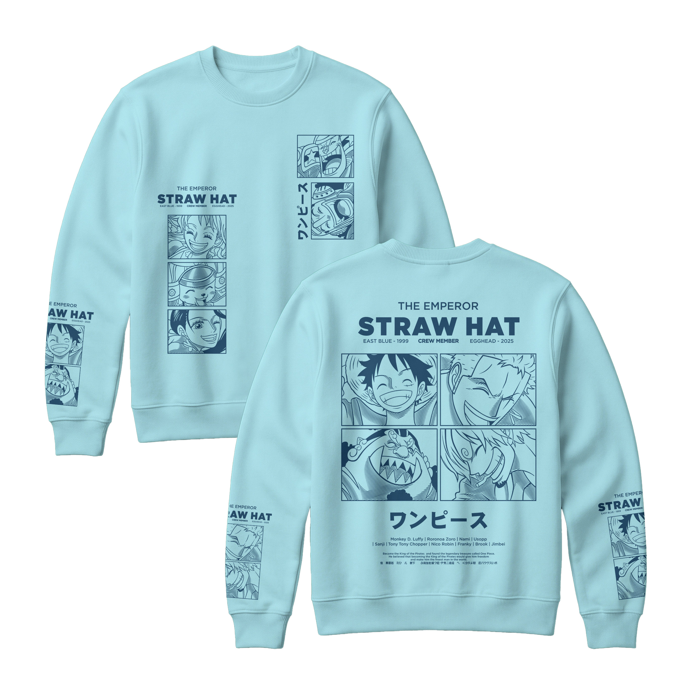 Anime One Piece Emperor Straw Hat Crew Sweatshirt - RZM014