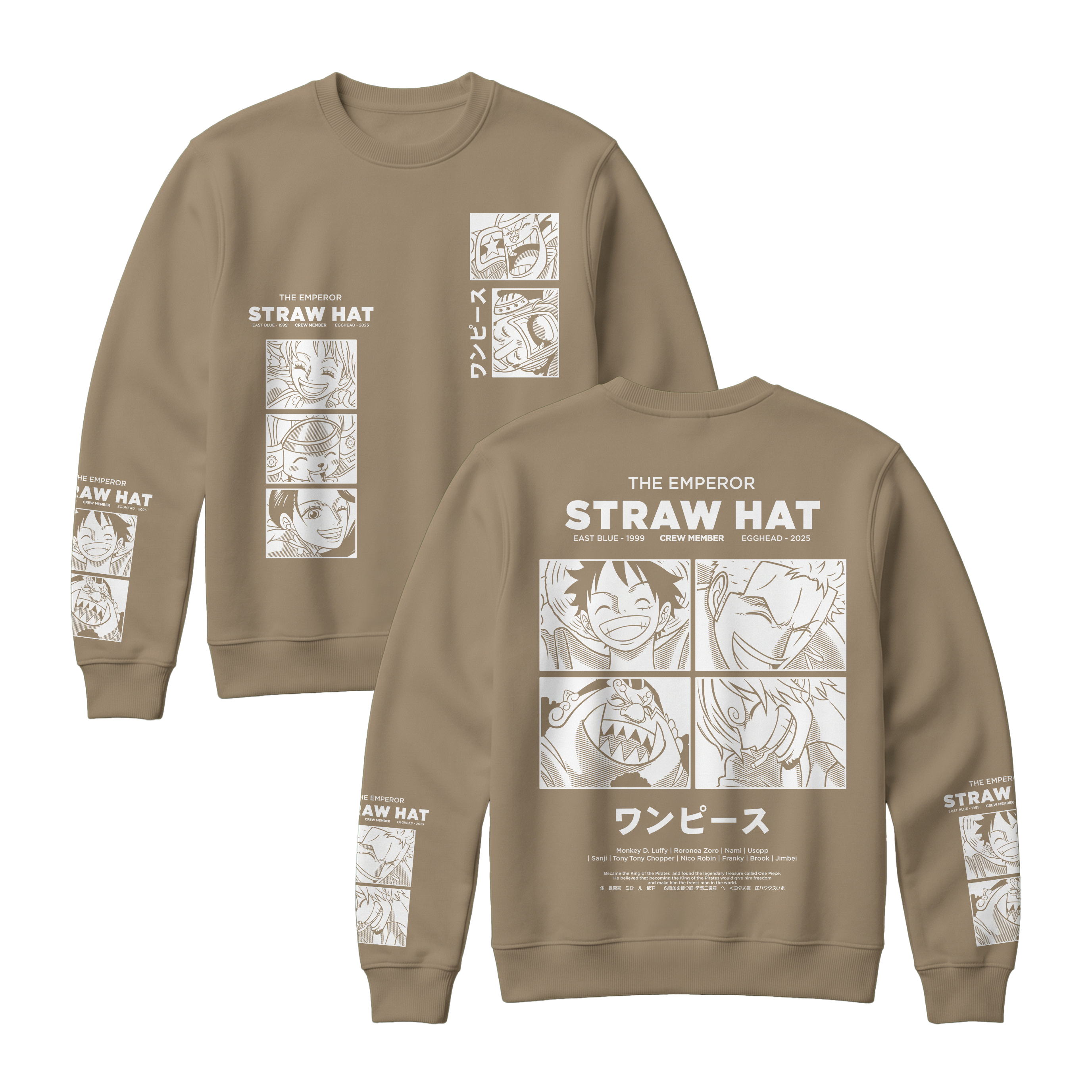Anime One Piece Emperor Straw Hat Crew Sweatshirt - RZM014