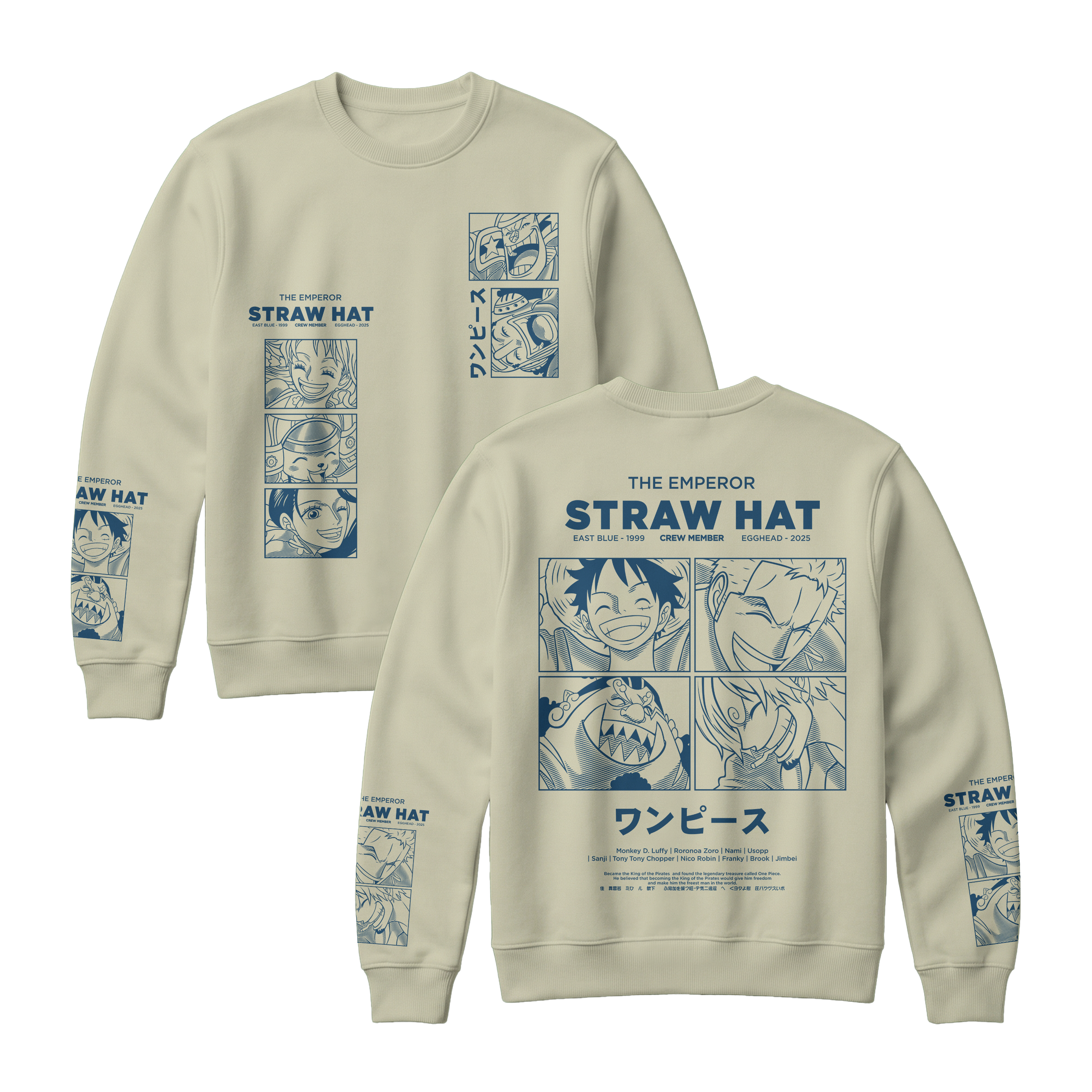 Anime One Piece Emperor Straw Hat Crew Sweatshirt - RZM014