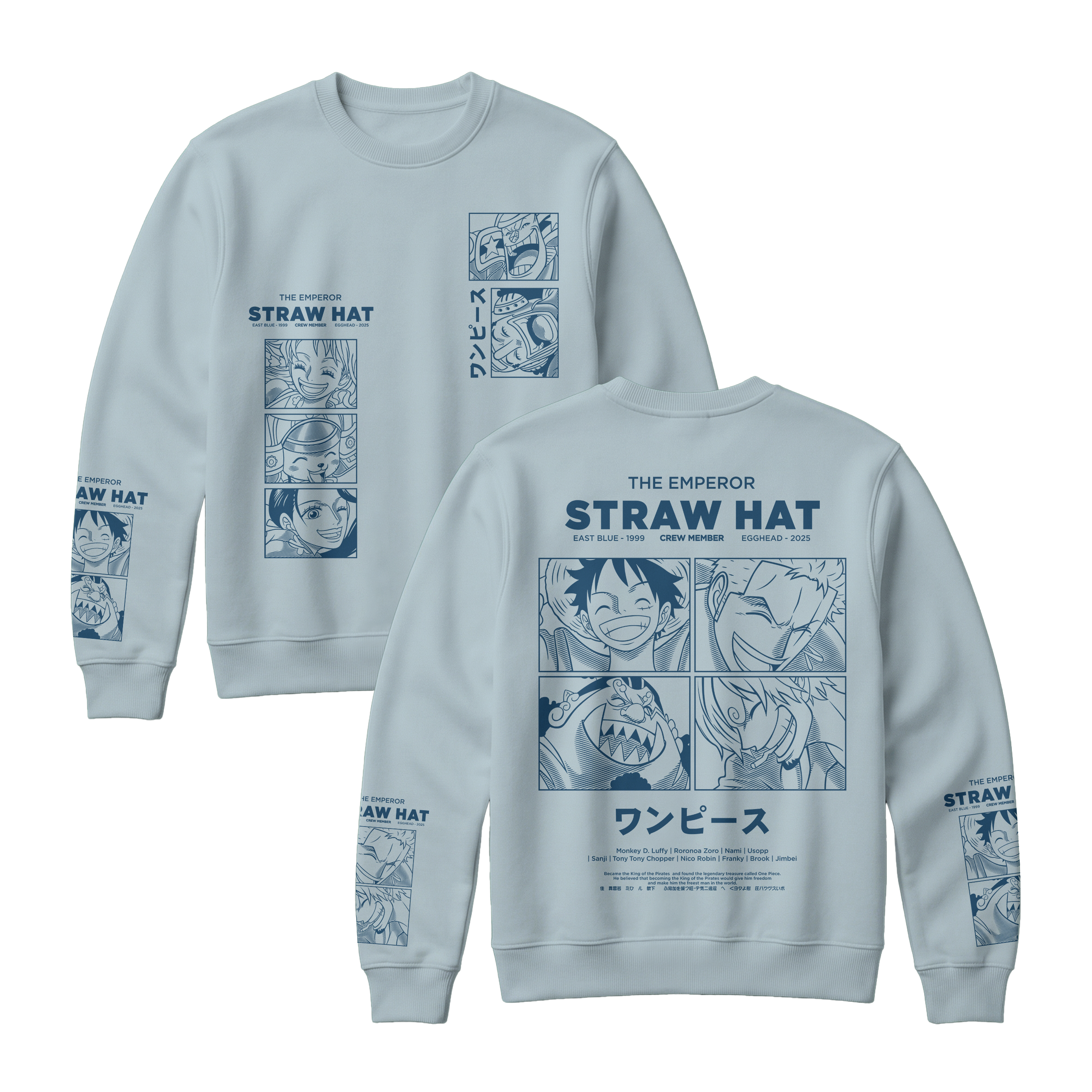 Anime One Piece Emperor Straw Hat Crew Sweatshirt - RZM014