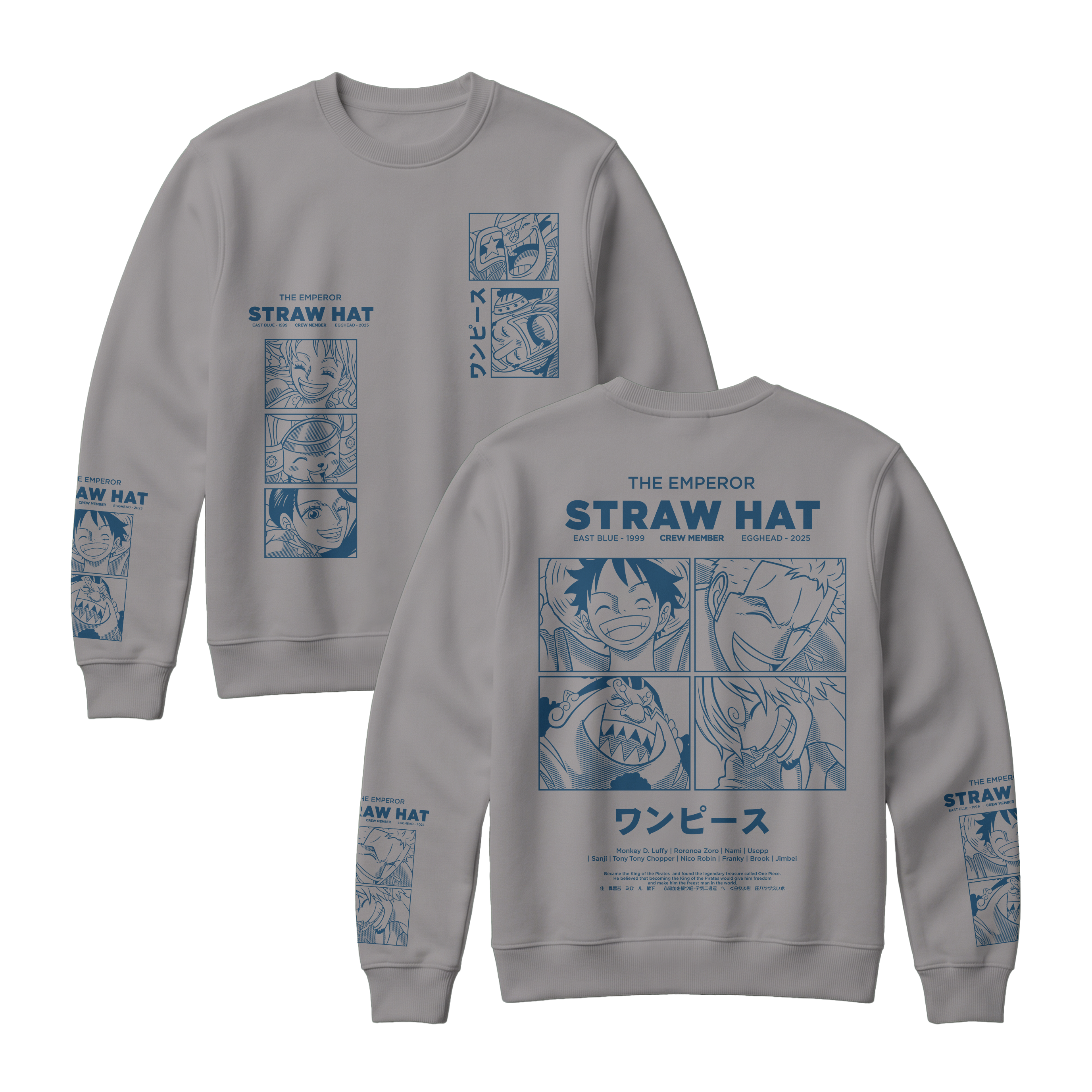 Anime One Piece Emperor Straw Hat Crew Sweatshirt - RZM014
