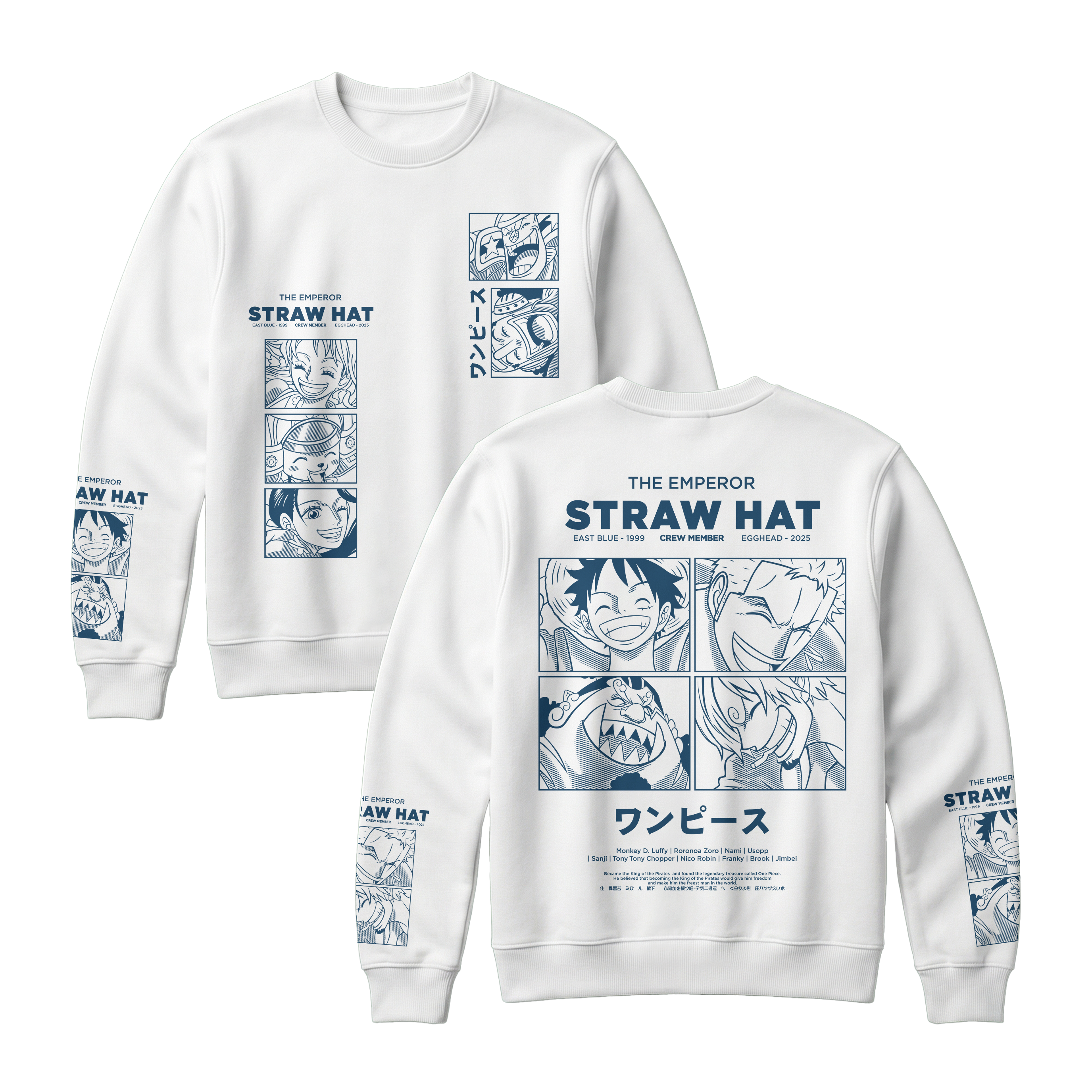 Anime One Piece Emperor Straw Hat Crew Sweatshirt - RZM014