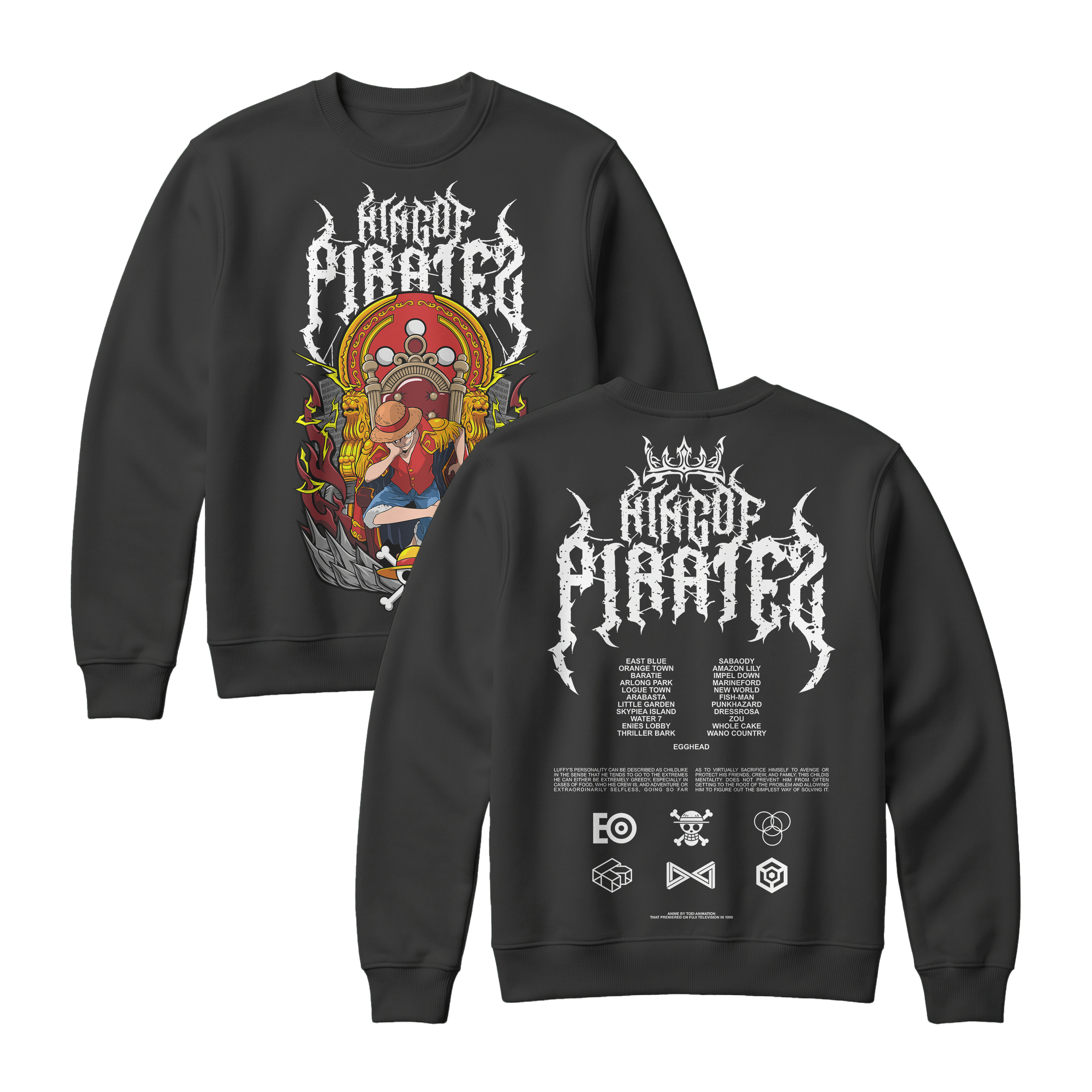 Anime One Piece Monkey D. Luffy King Of Pirates Sweatshirt - RZM019