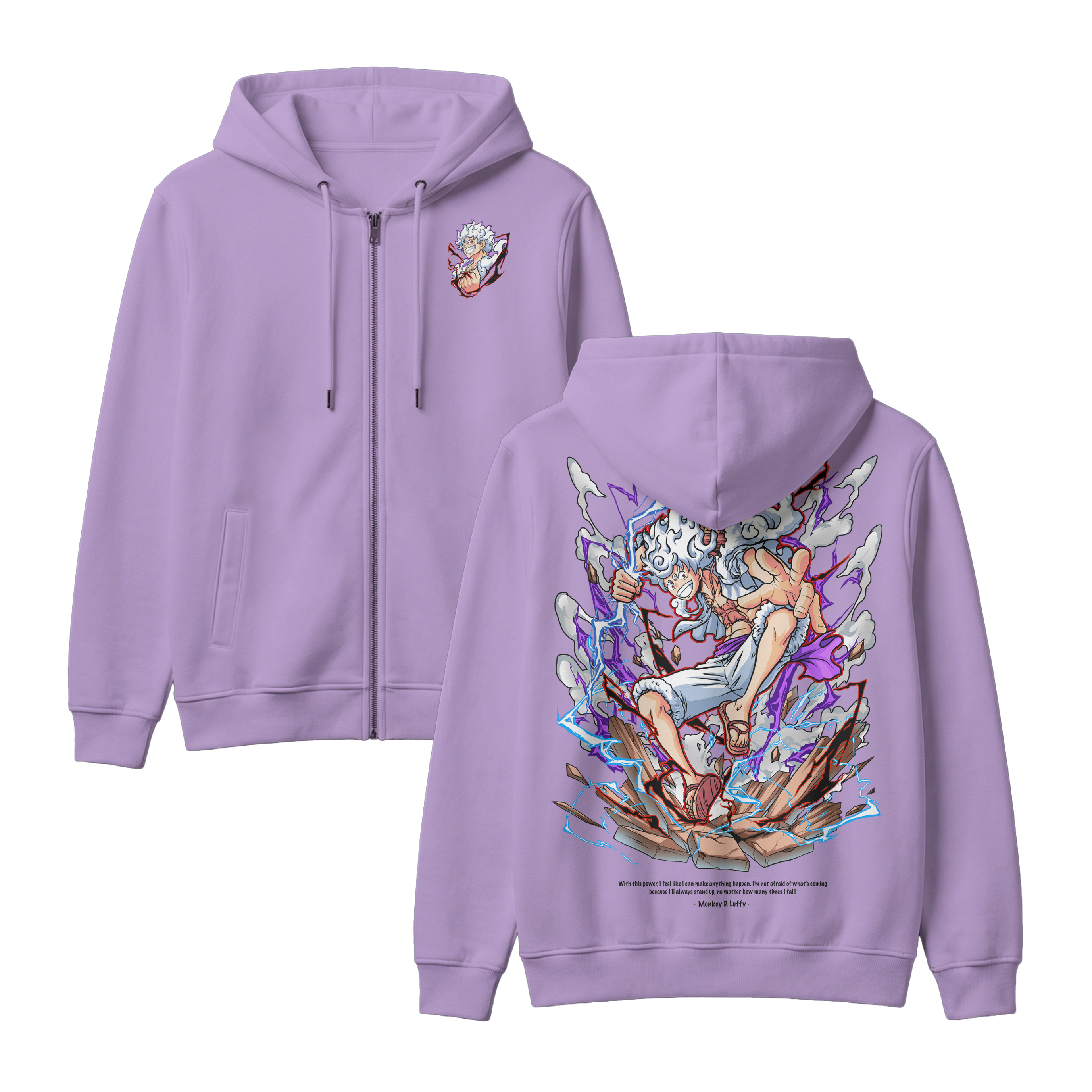 Anime One Piece Monkey D. Luffy Zip-up Hoodie - RZM001