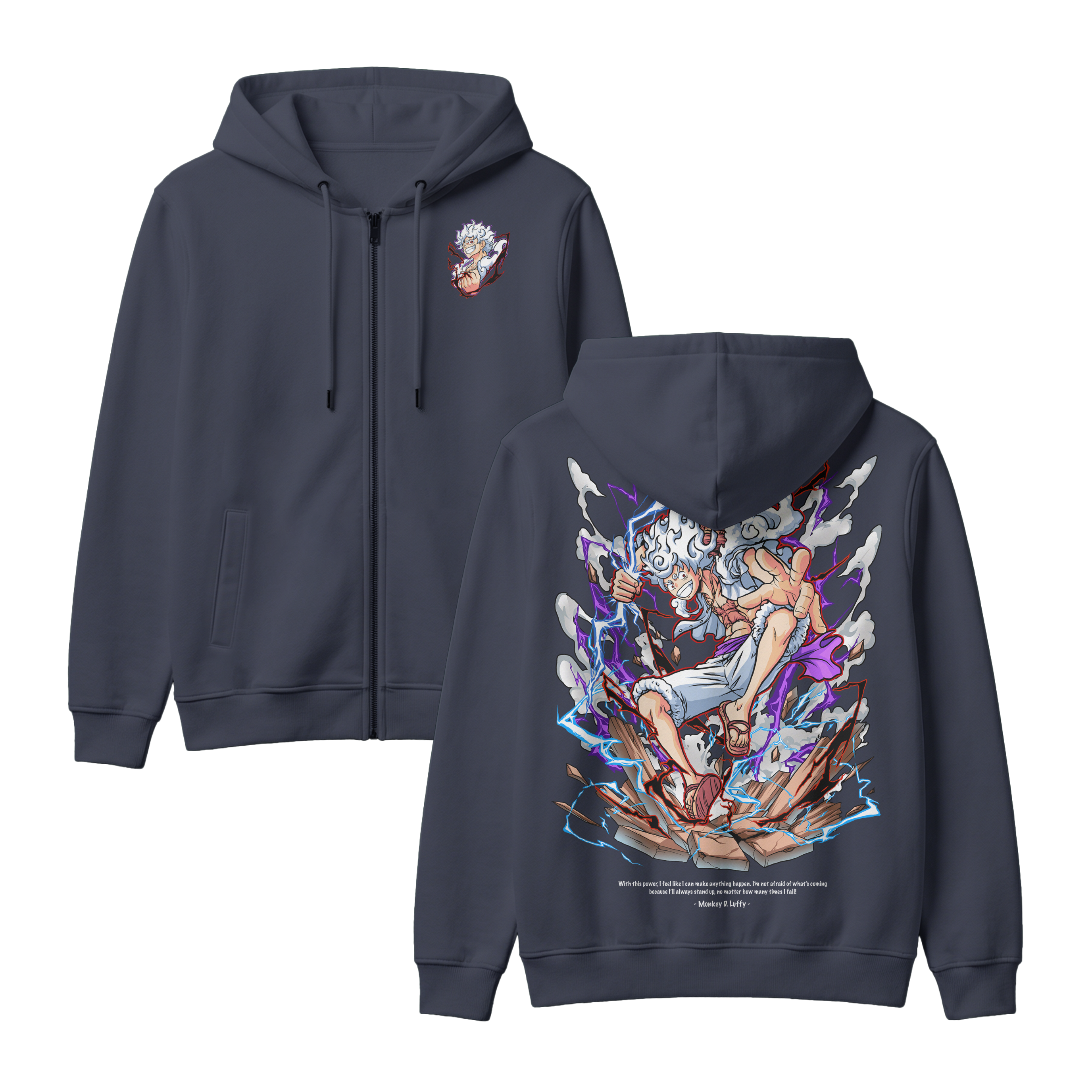 Anime One Piece Monkey D. Luffy Zip-up Hoodie - RZM001
